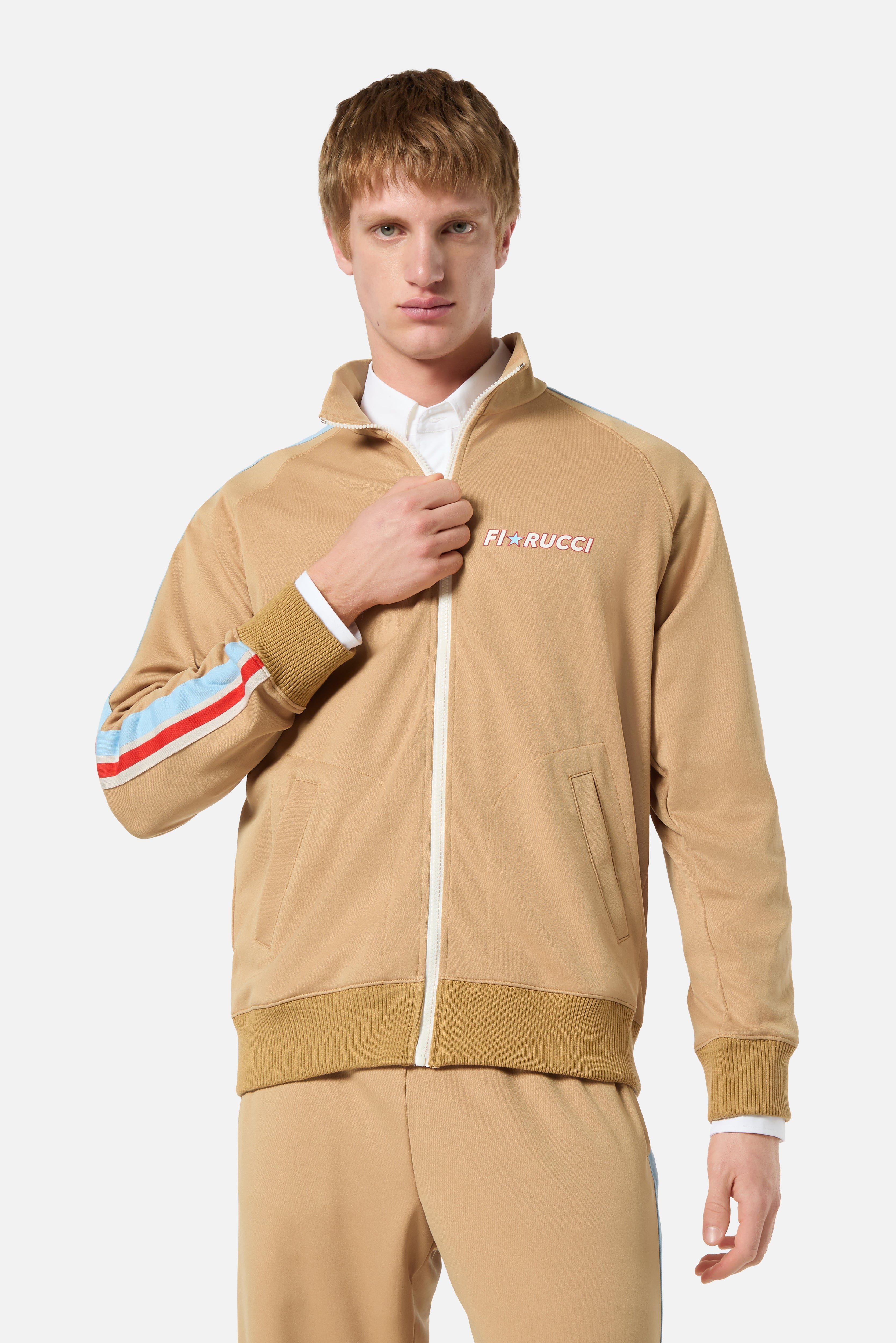 Star Logo Track Sweatshirt Beige