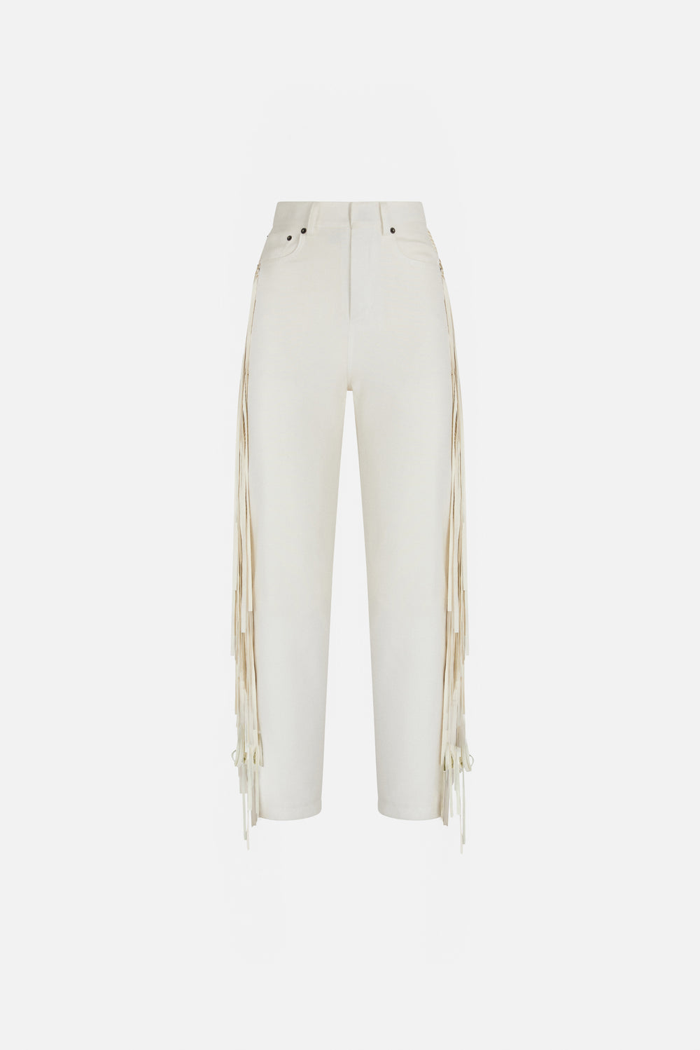 Fringe Trousers White