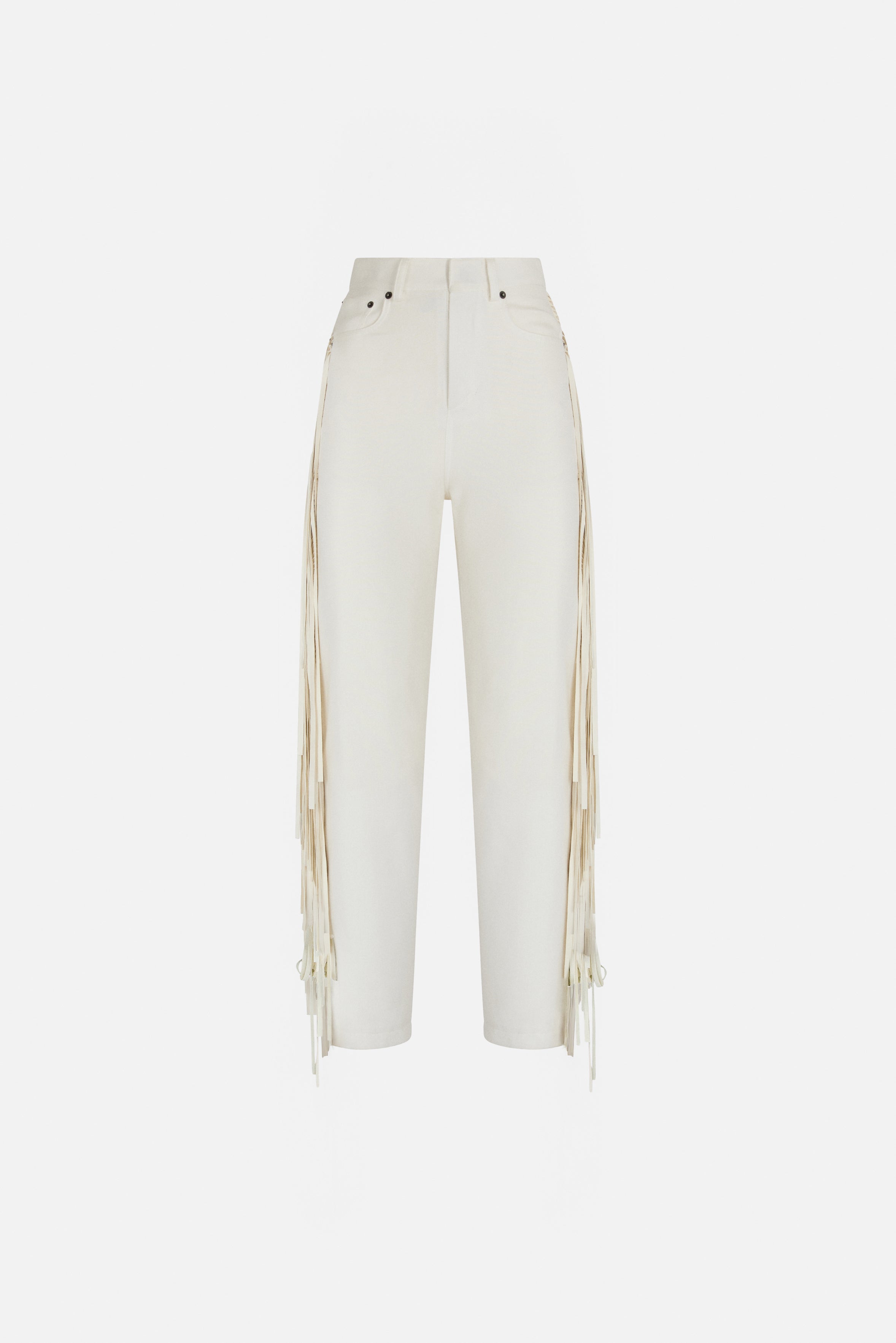 Fringe Trousers White