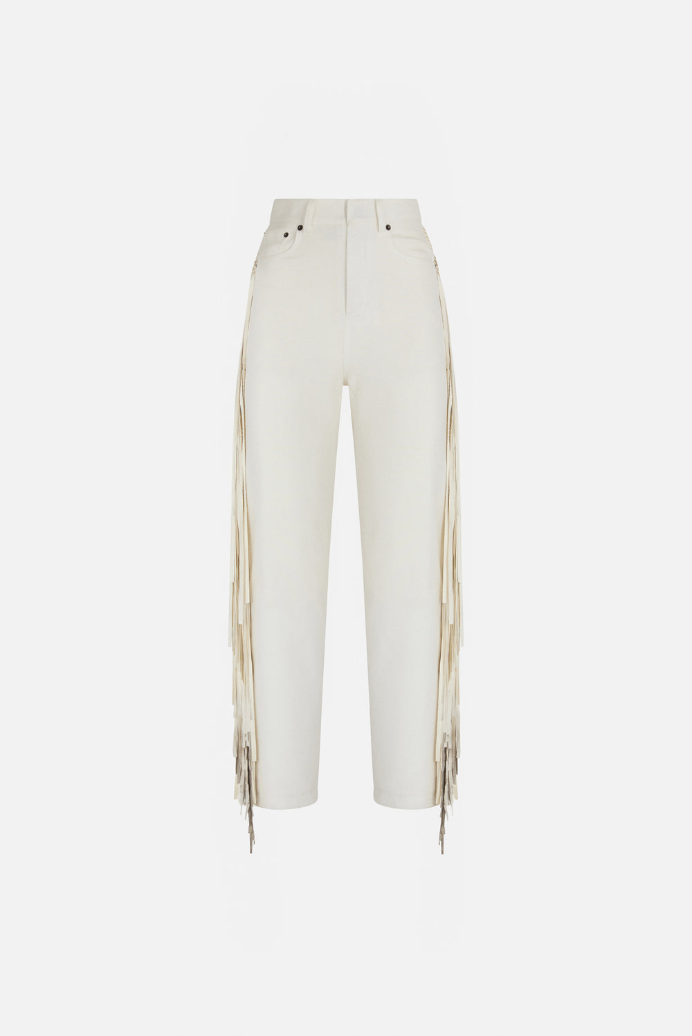 Fringe Trousers White