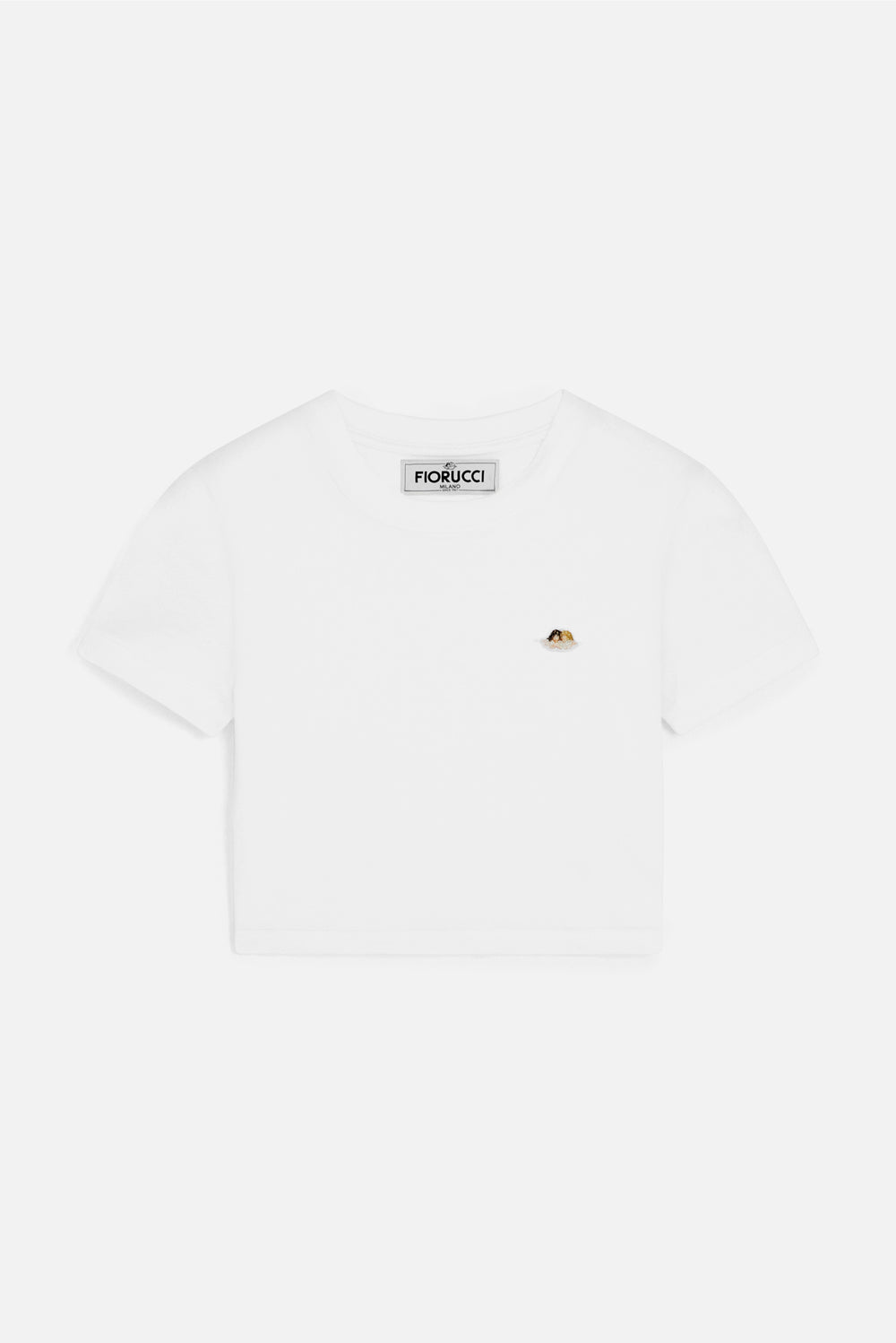 Angels Patch Cropped T-Shirt White