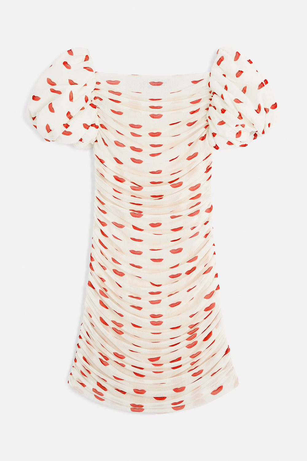 Lips Mesh Mini Dress