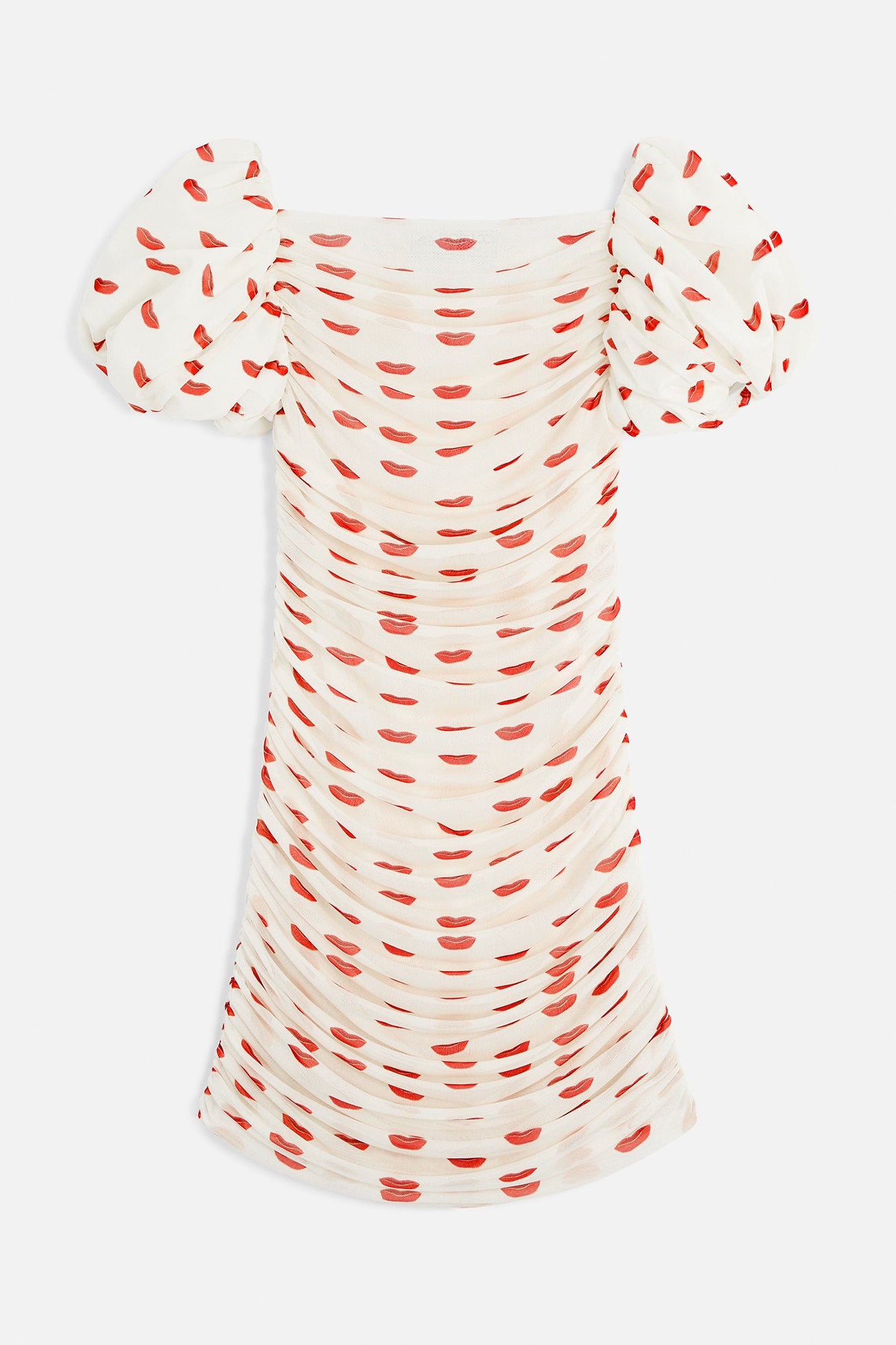 Lips Mesh Mini Dress