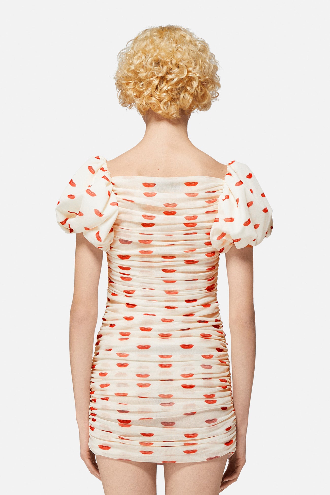 Lips Mesh Mini Dress