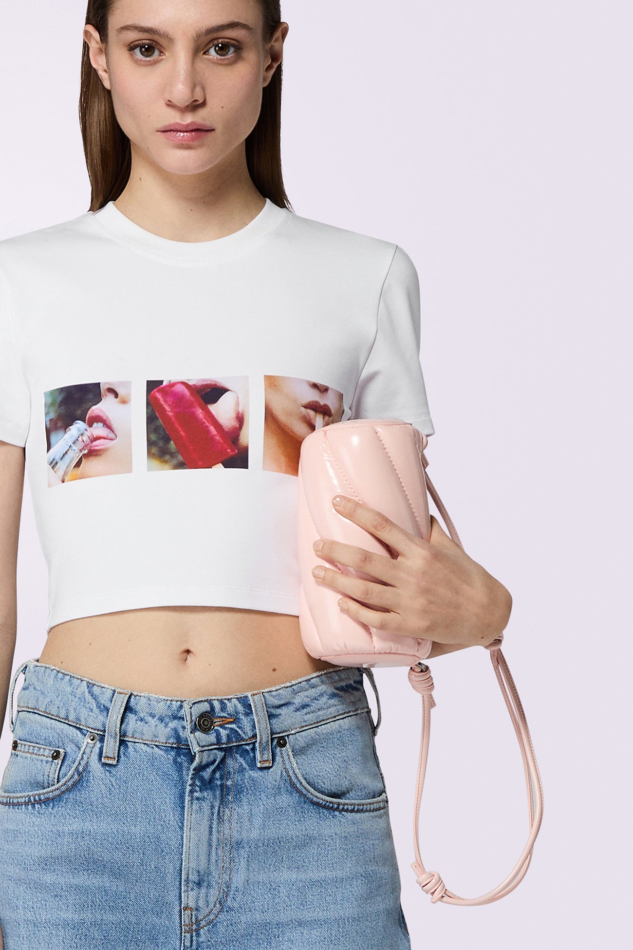 Mella Vinyl Mini Bag Pink