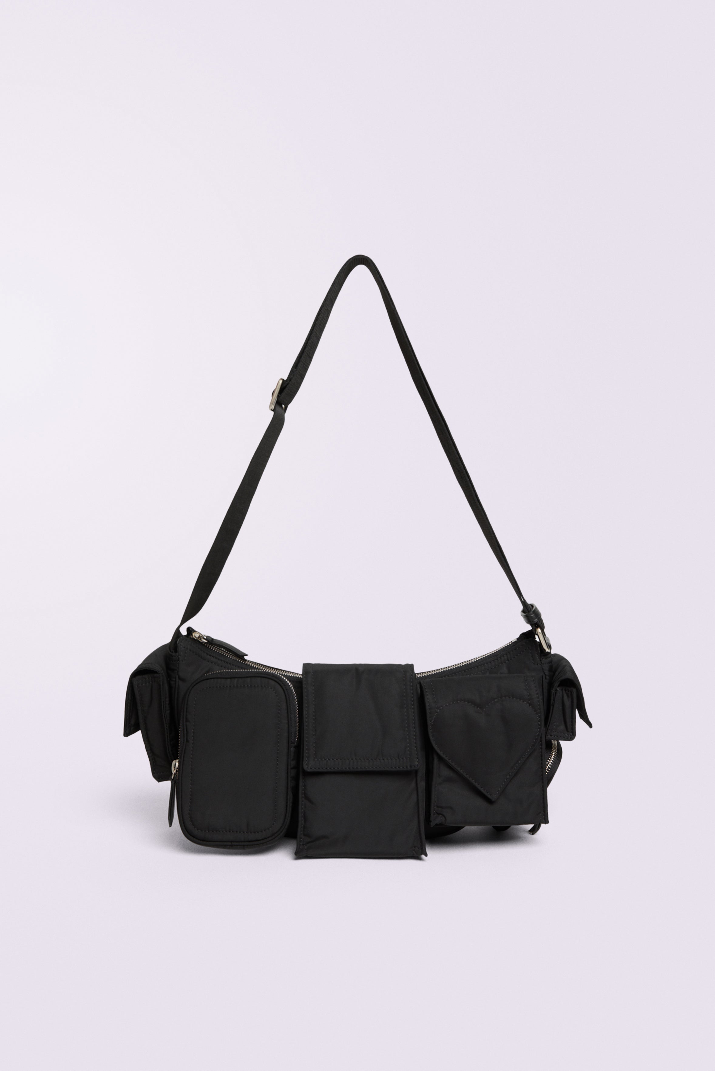 Super Pocket Recycled Nylon Bag Black