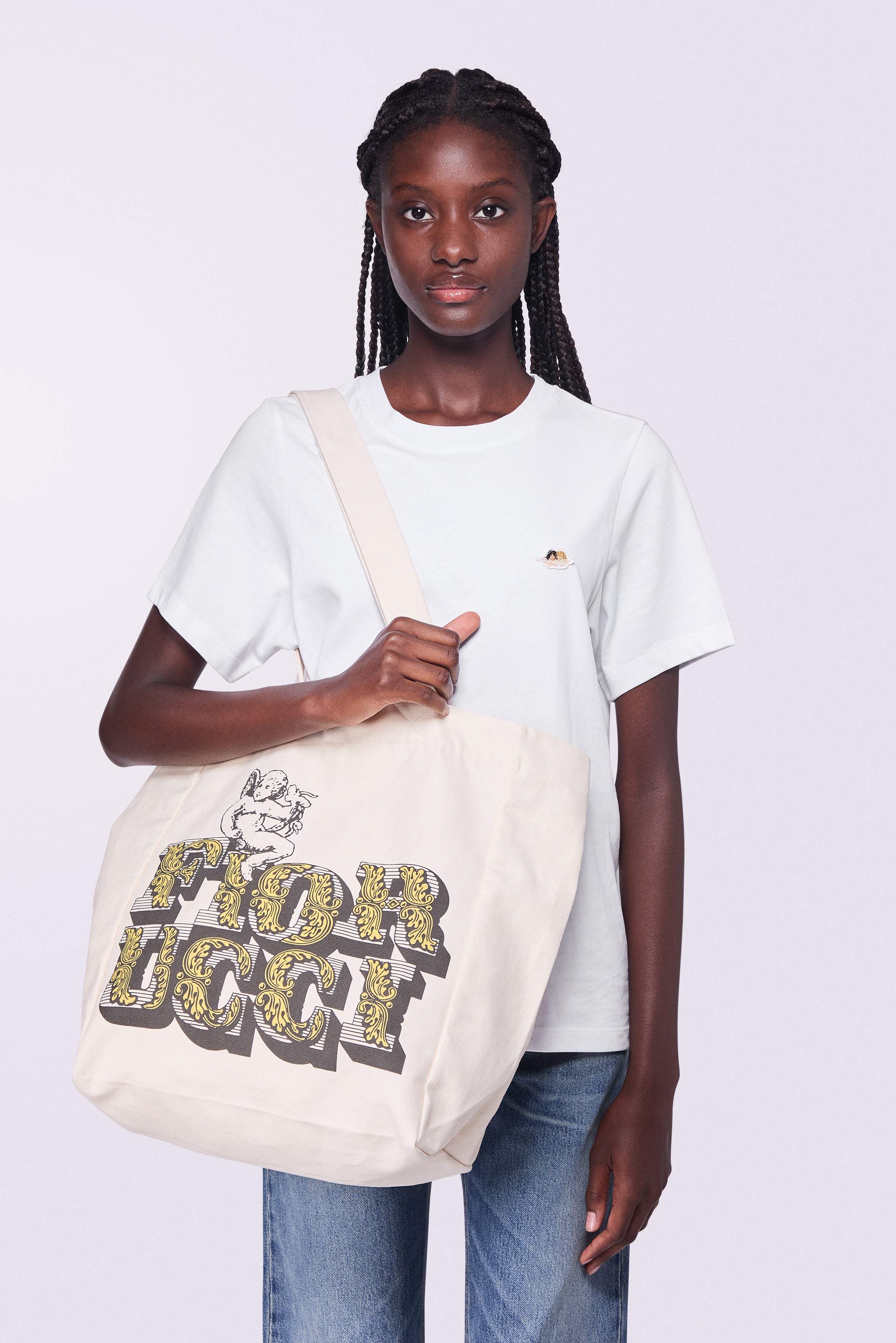 Rococo Logo Tote Bag Off White