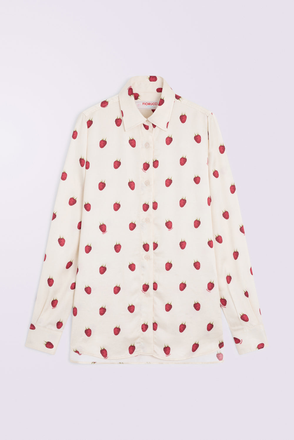 Raspberry Print Shirt Cream