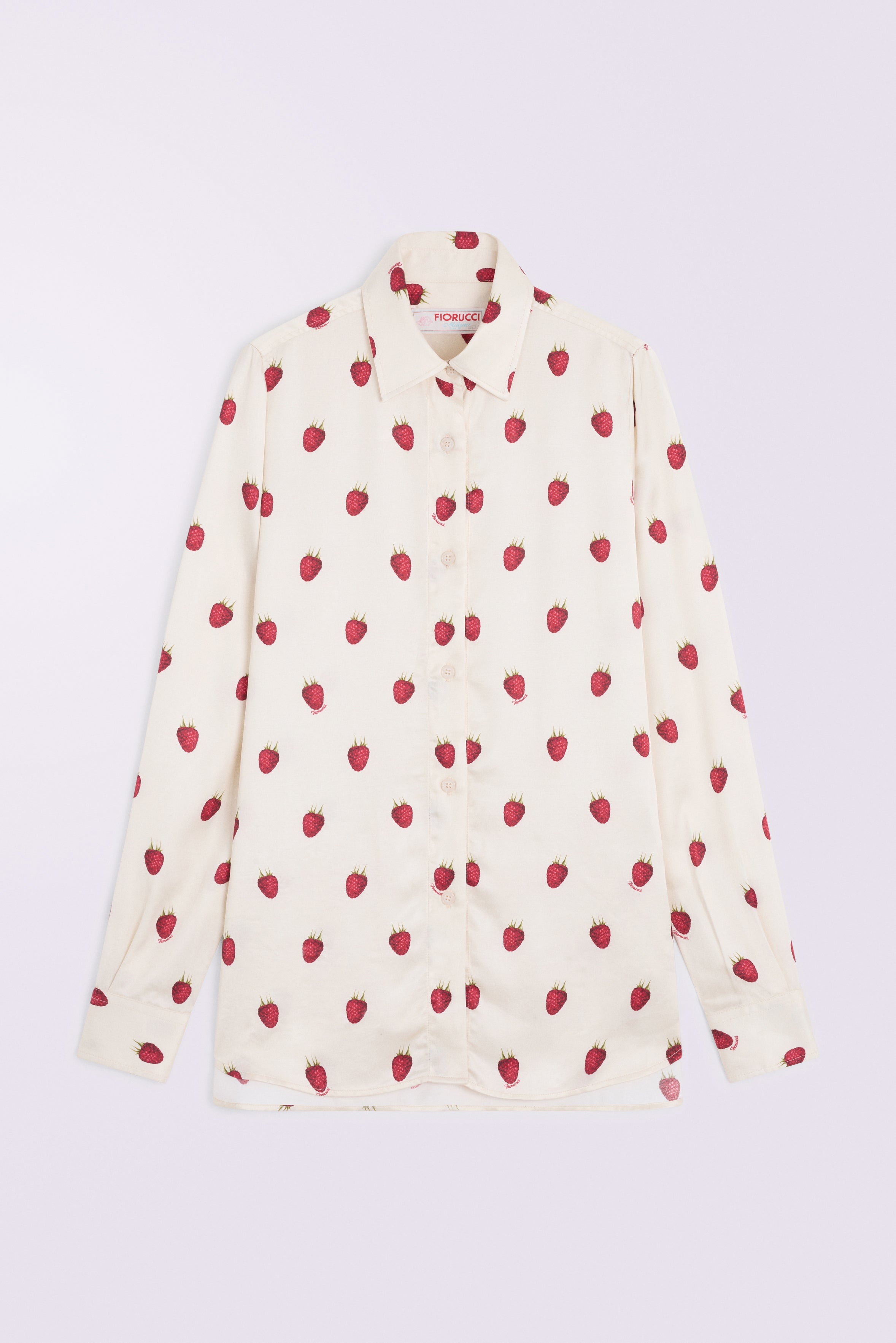 Raspberry Print Shirt Cream