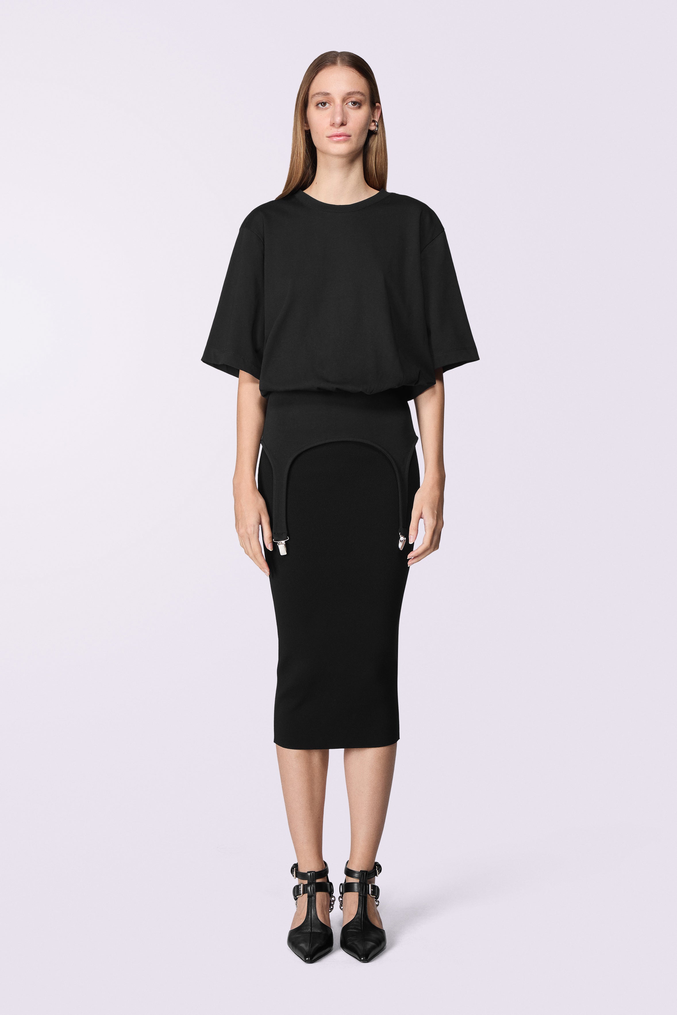 Suspender Belt T-Shirt Black