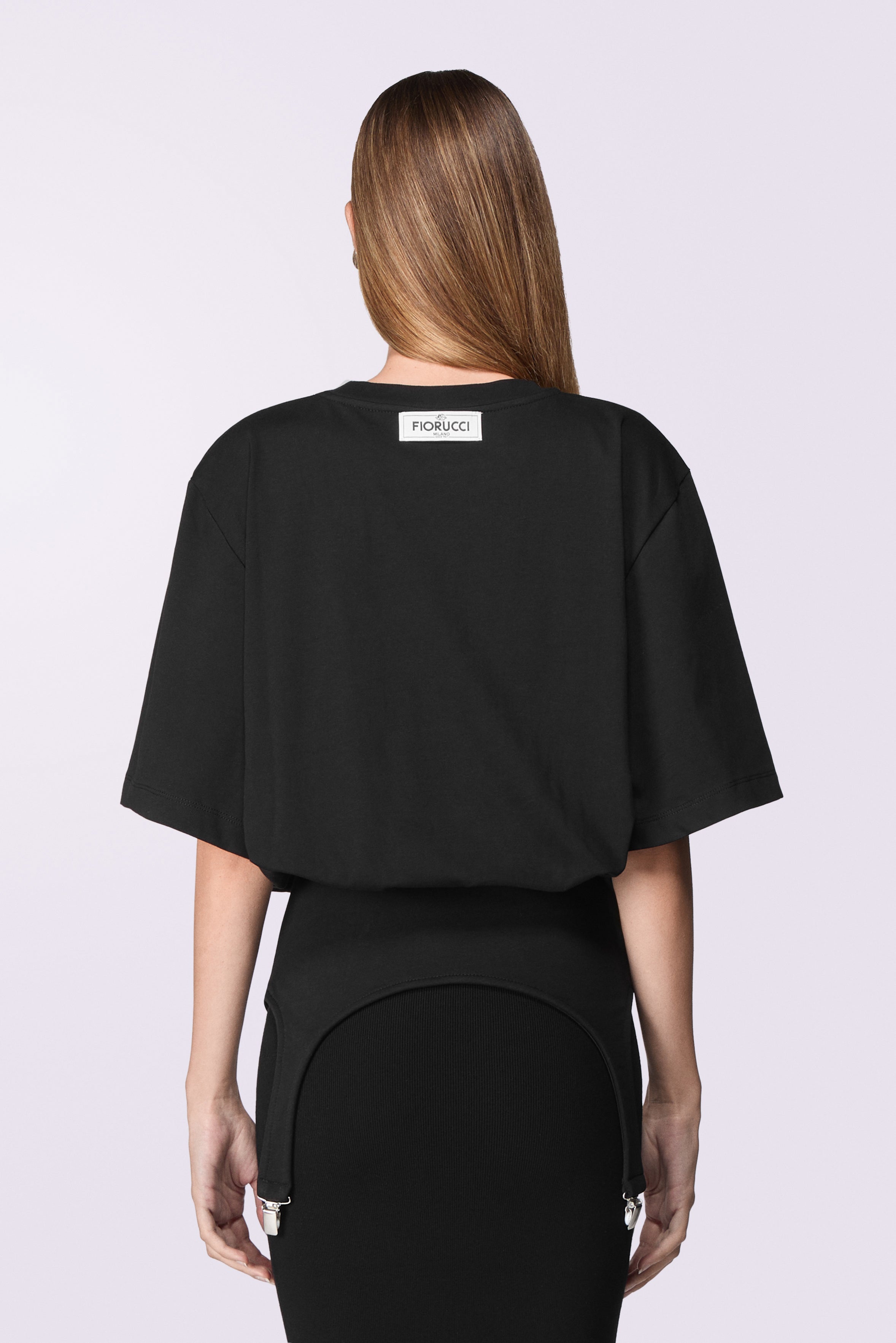 Suspender Belt T-Shirt Black