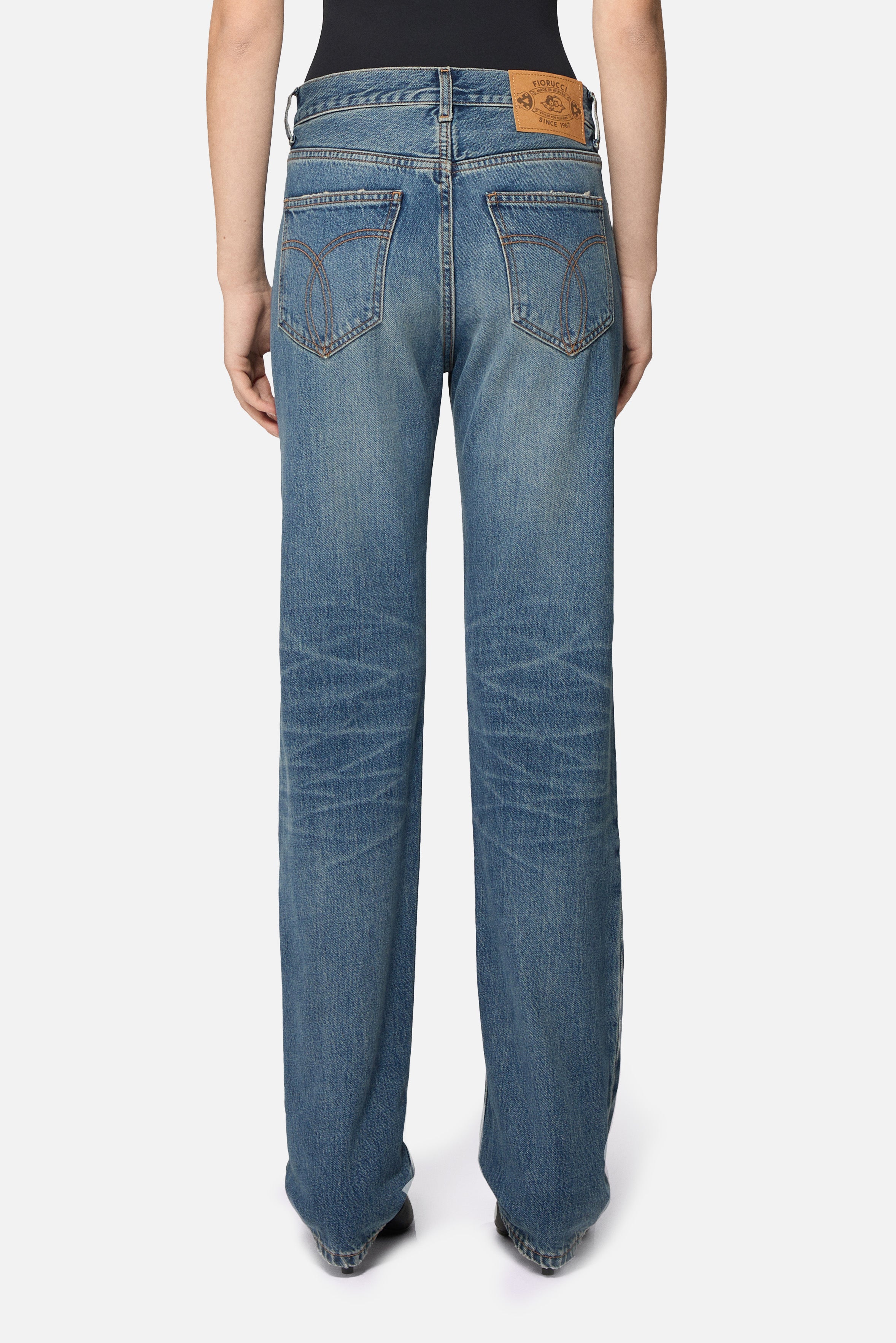 Straight Fit Jeans Mid Blue