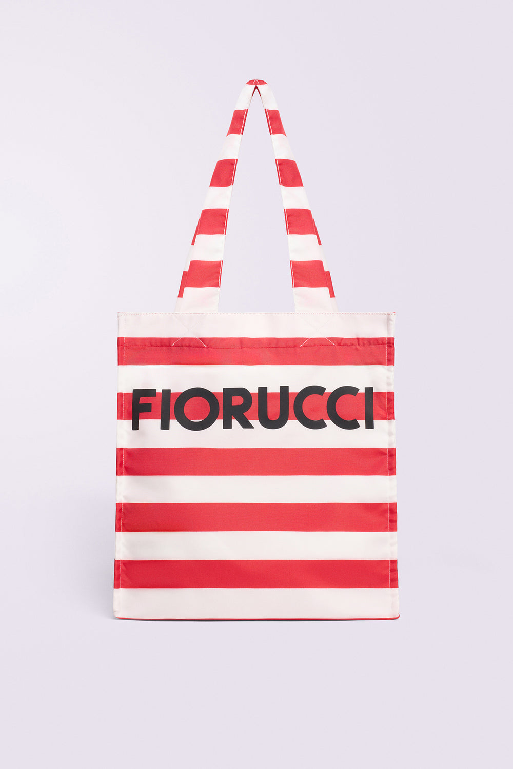 Striped Logo Tote Bag Red