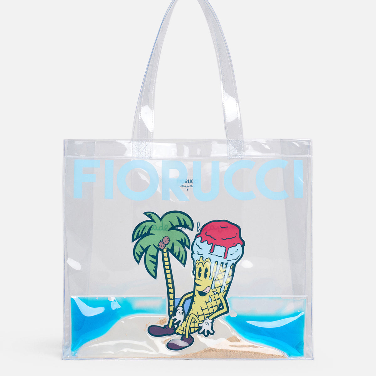 Sac Tote Bag Inter Milan – 100% Coton Blanc, Inscription 'Amarti è Destino', Cœur Sérigraphié