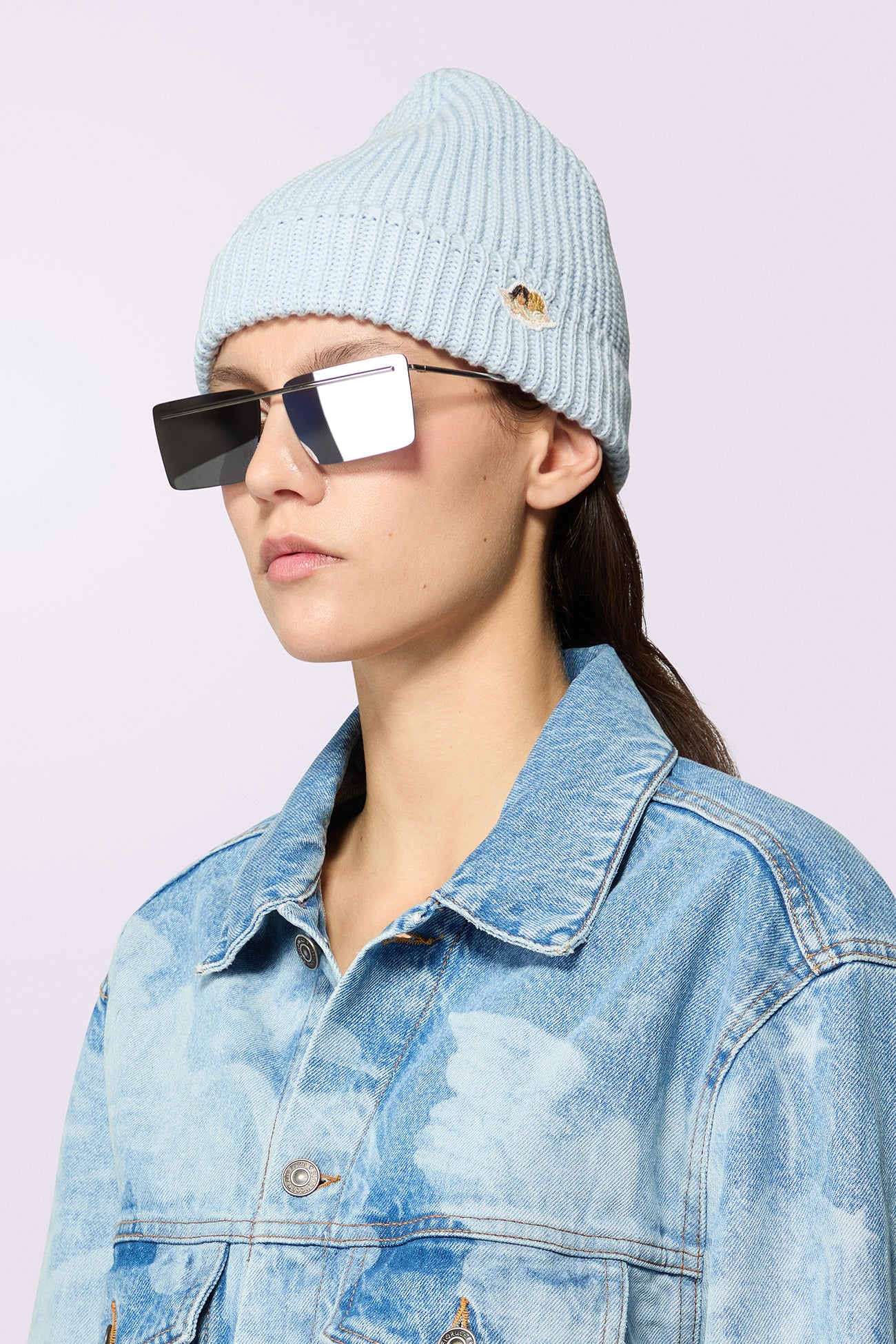 Angels Patch Beanie Blue