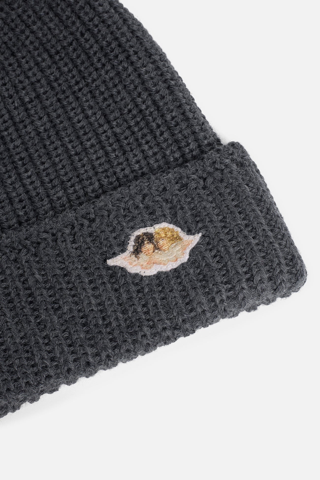 Angels Patch Beanie Grey | Fiorucci Official Online Store
