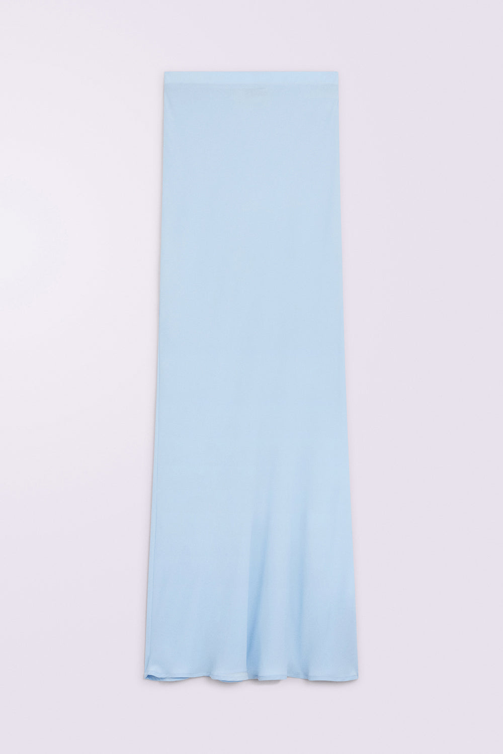 Crepe de Chine Maxi Skirt Blue