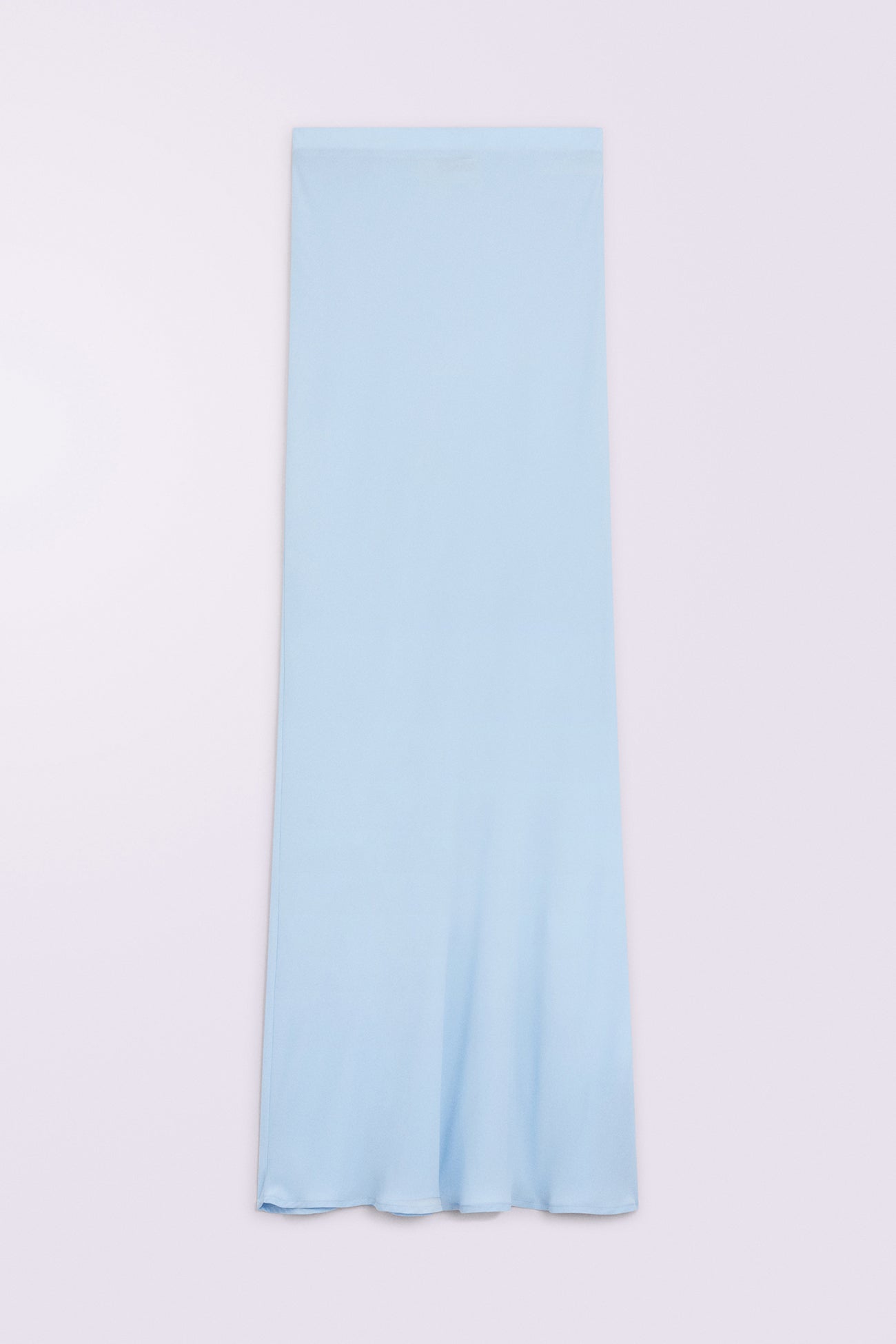 Crepe de Chine Maxi Skirt Blue