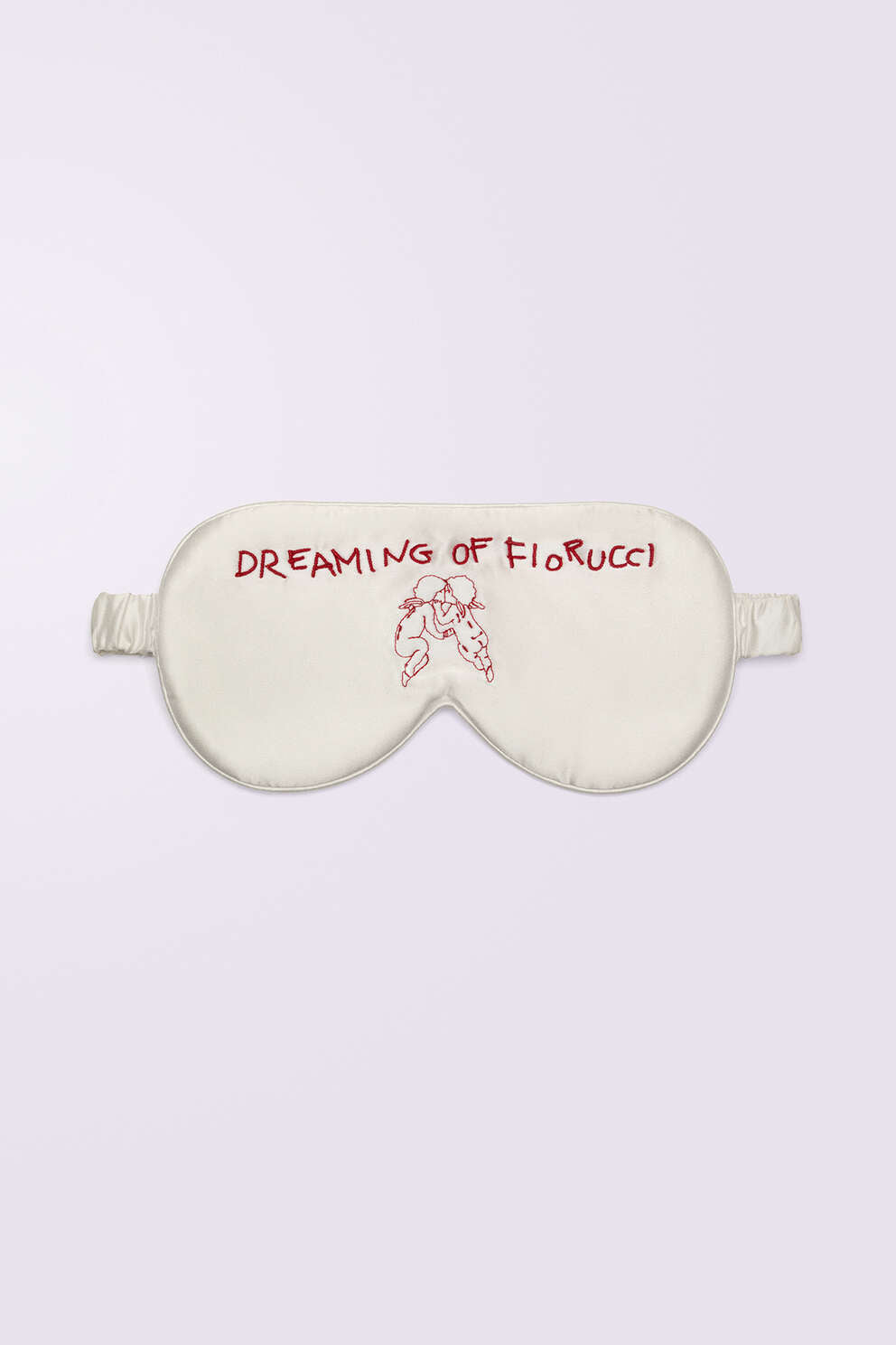 Angels Satin Eye Mask White