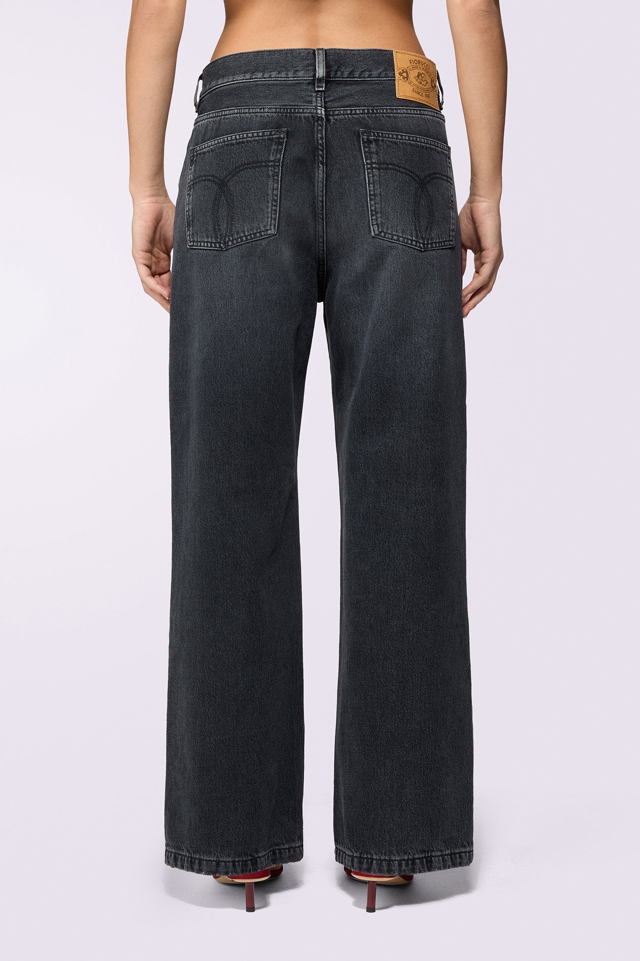 Faded Baggy Jeans Black