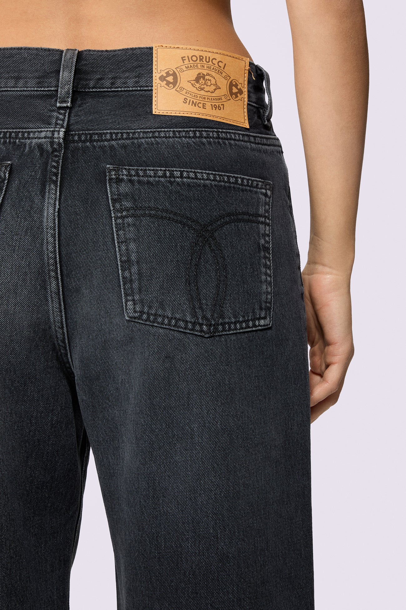 Faded Baggy Jeans Black