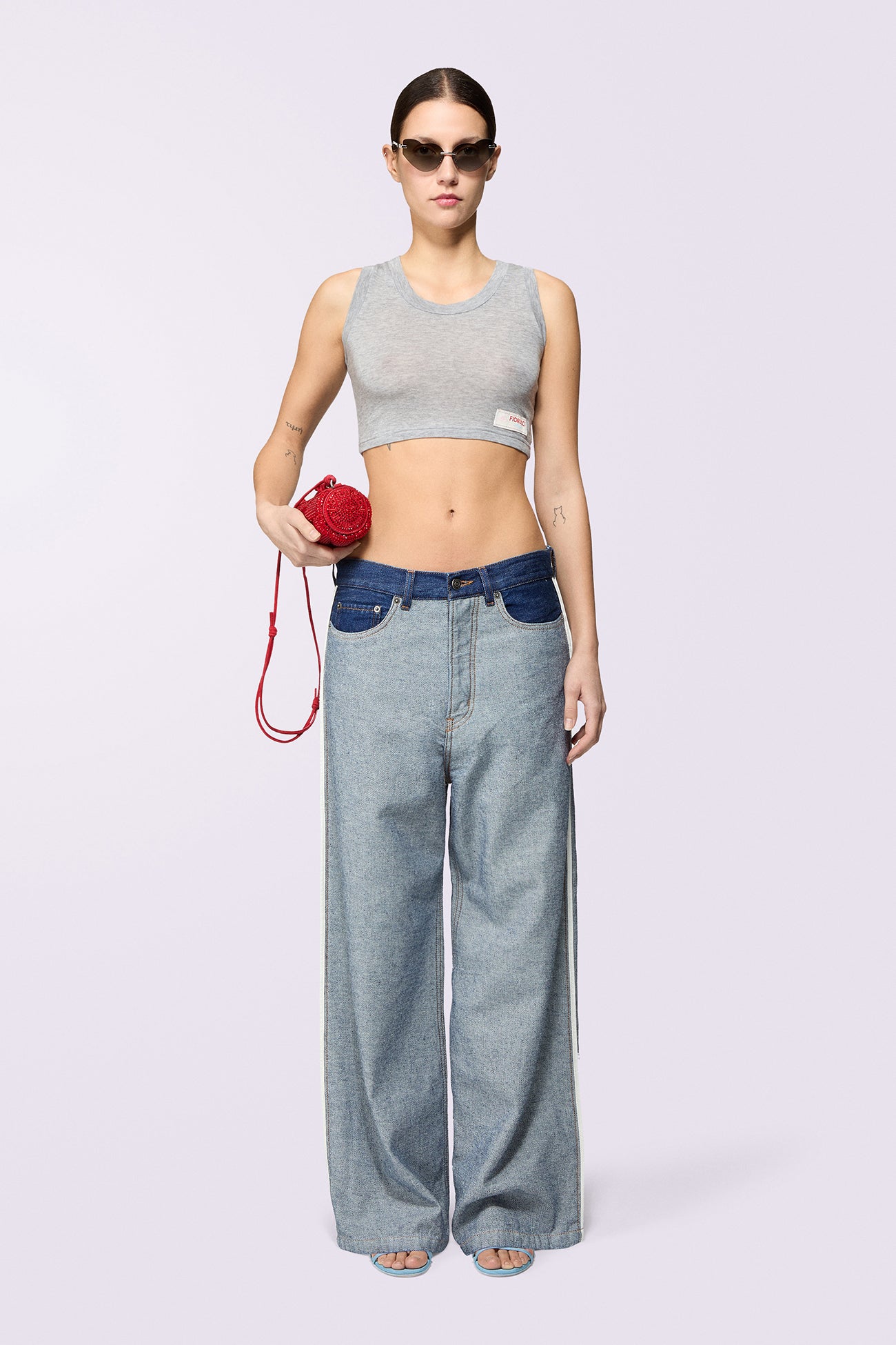 Inside Out Baggy Jeans Deep Blue | Fiorucci
