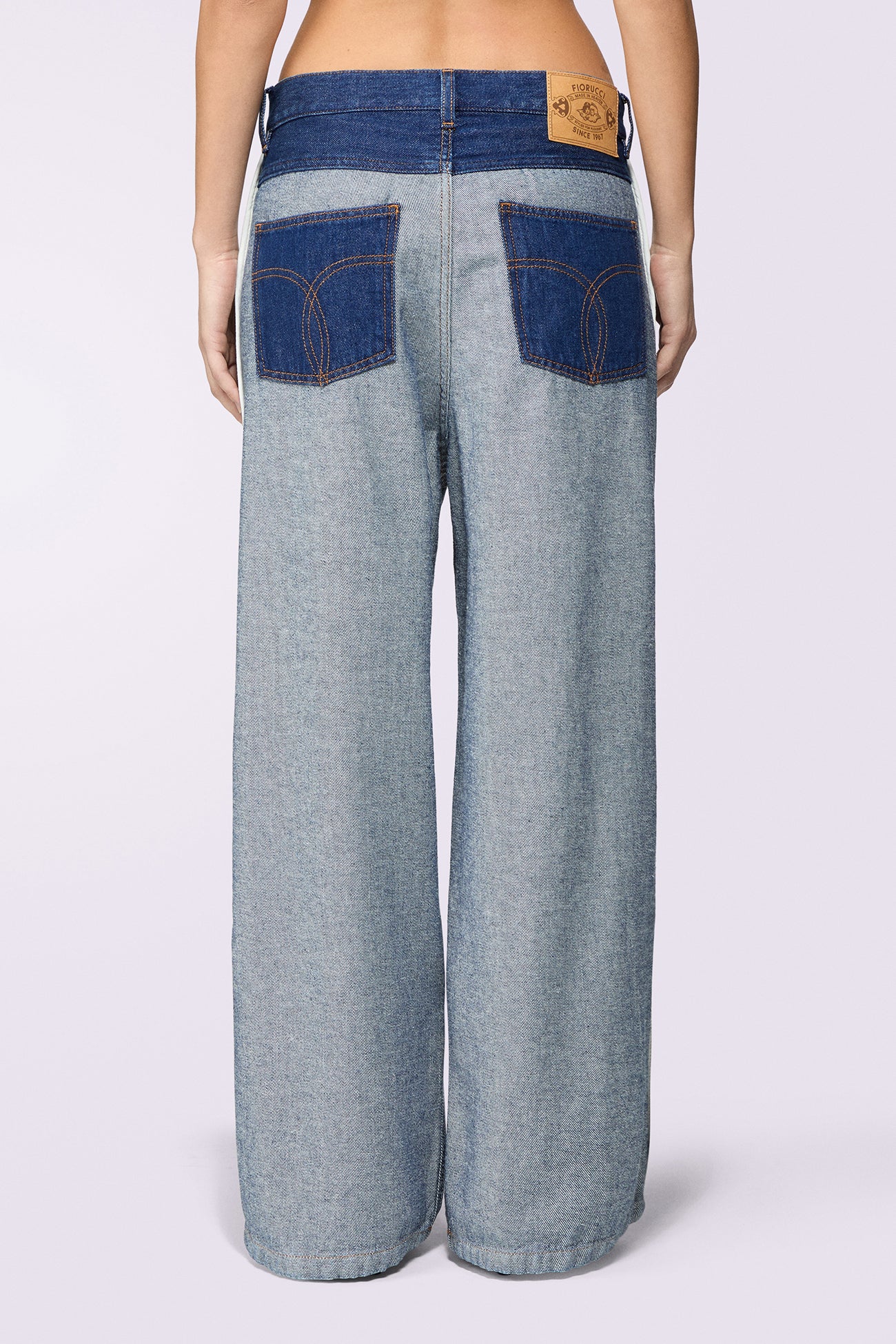 Inside Out Baggy Jeans Deep Blue | Fiorucci