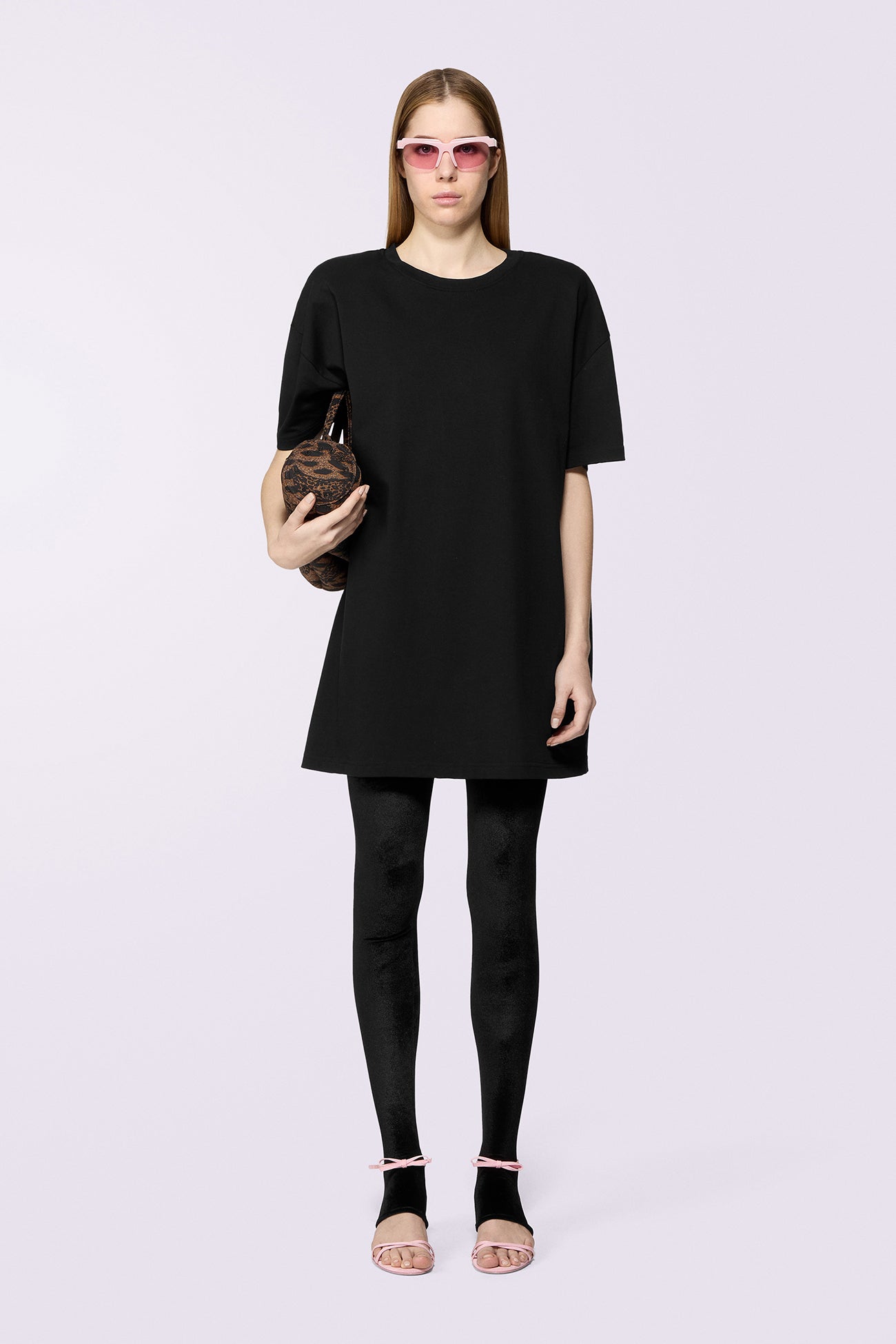 Kissing Angels Mini T-Dress Black