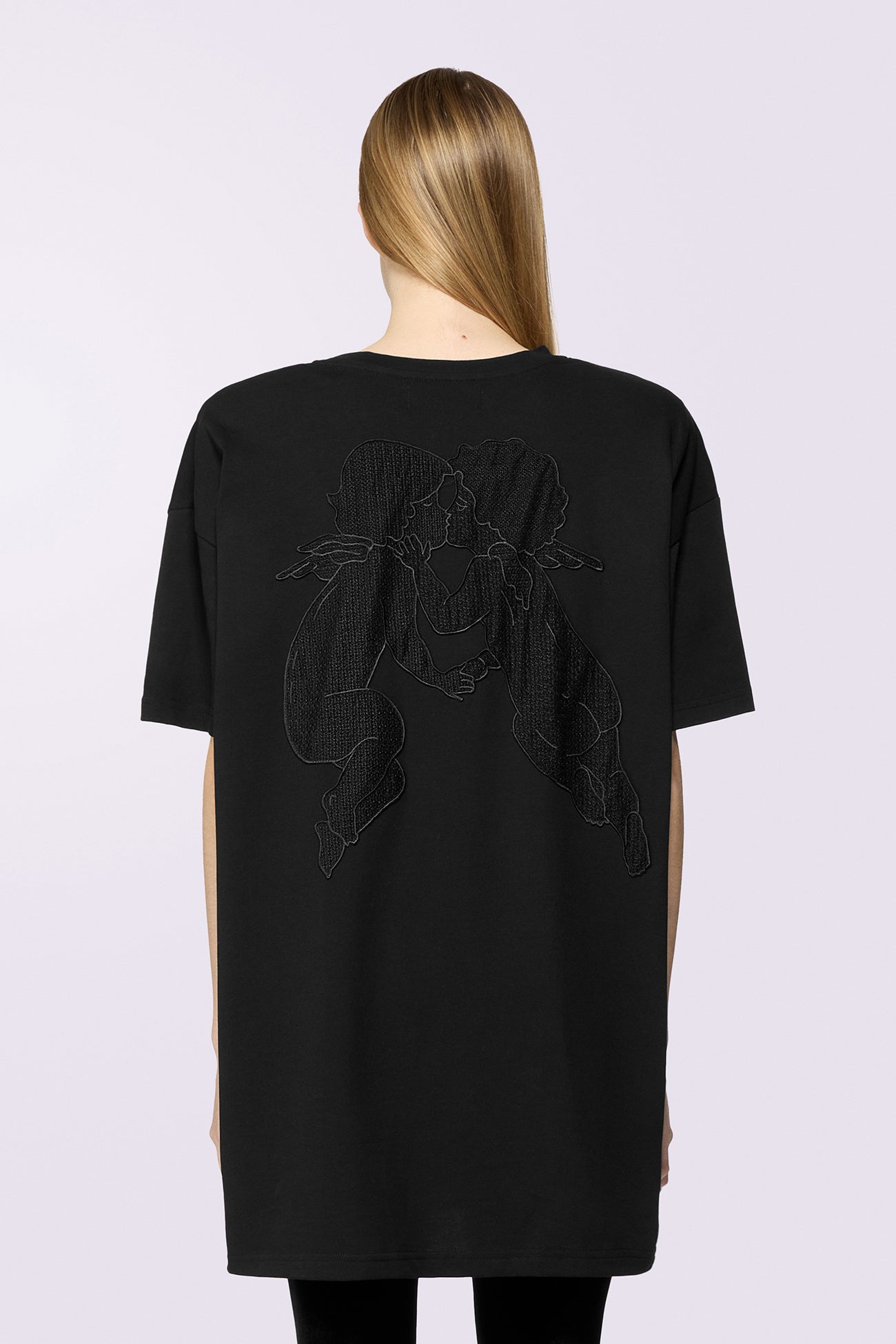 Kissing Angels Mini T-Dress Black