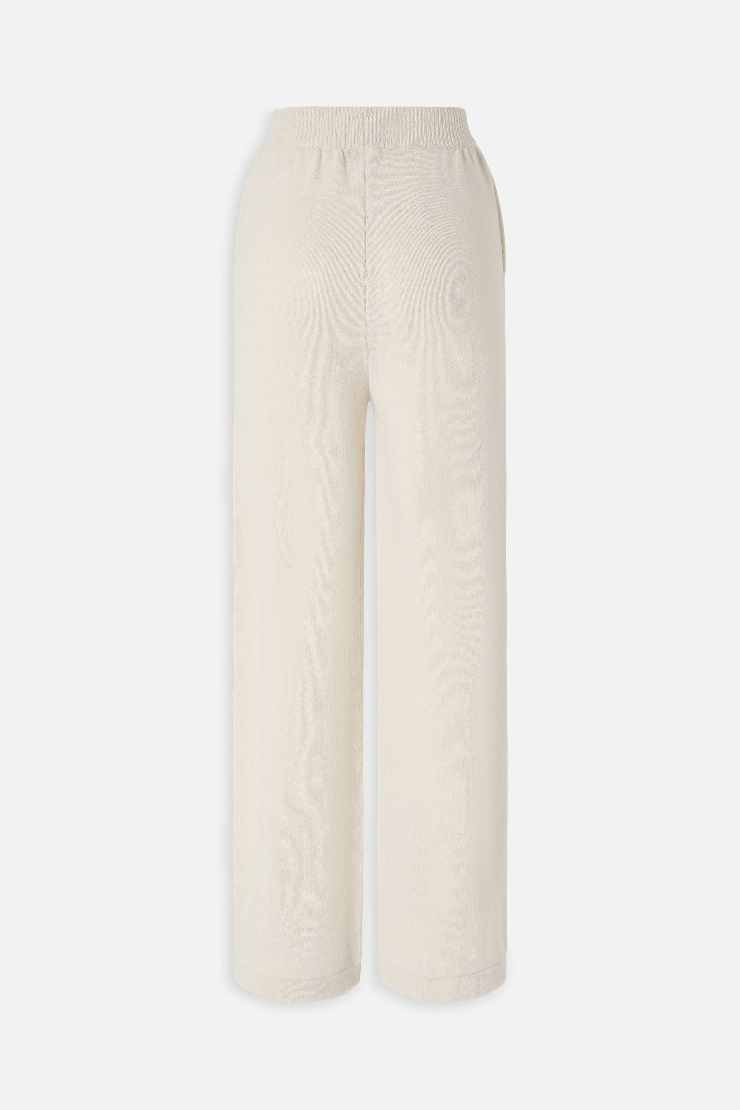 Angels Patch Knit Trousers Beige