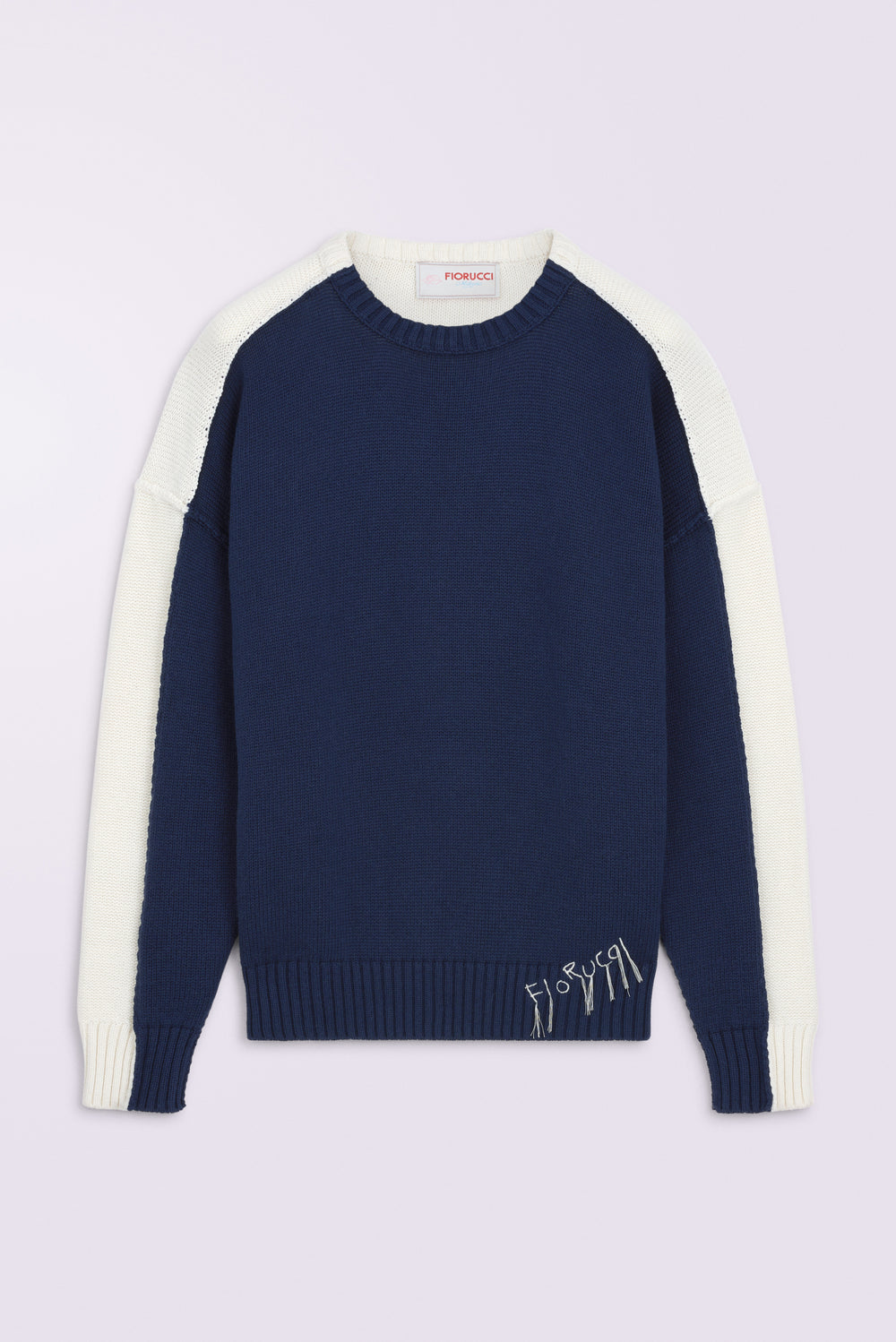 Embroidered Knit Jumper Navy