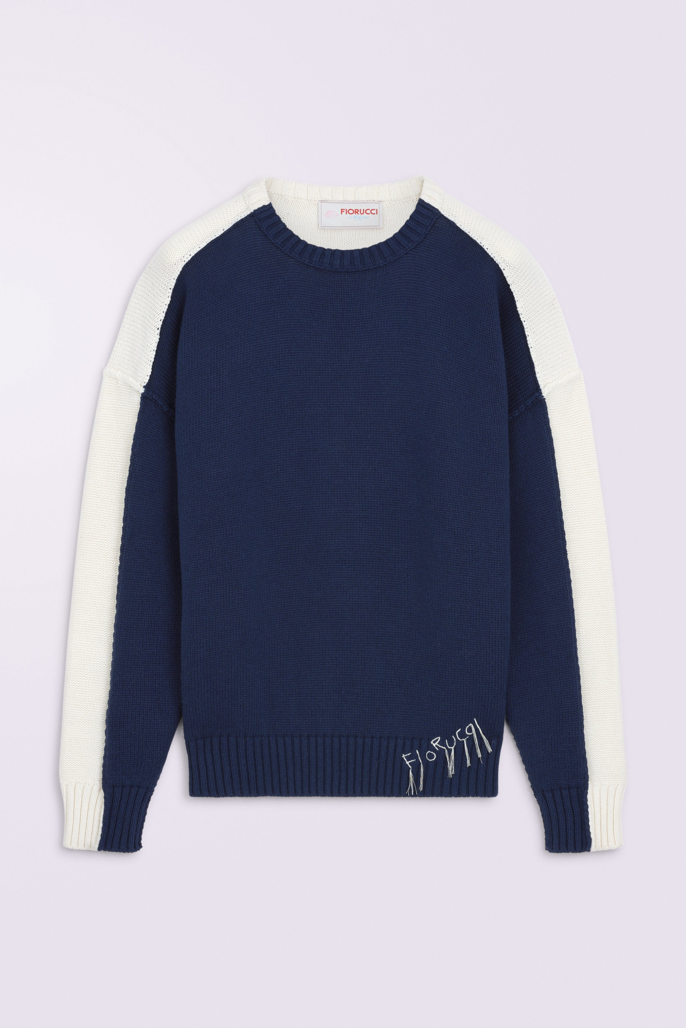 Embroidered Knit Jumper Navy