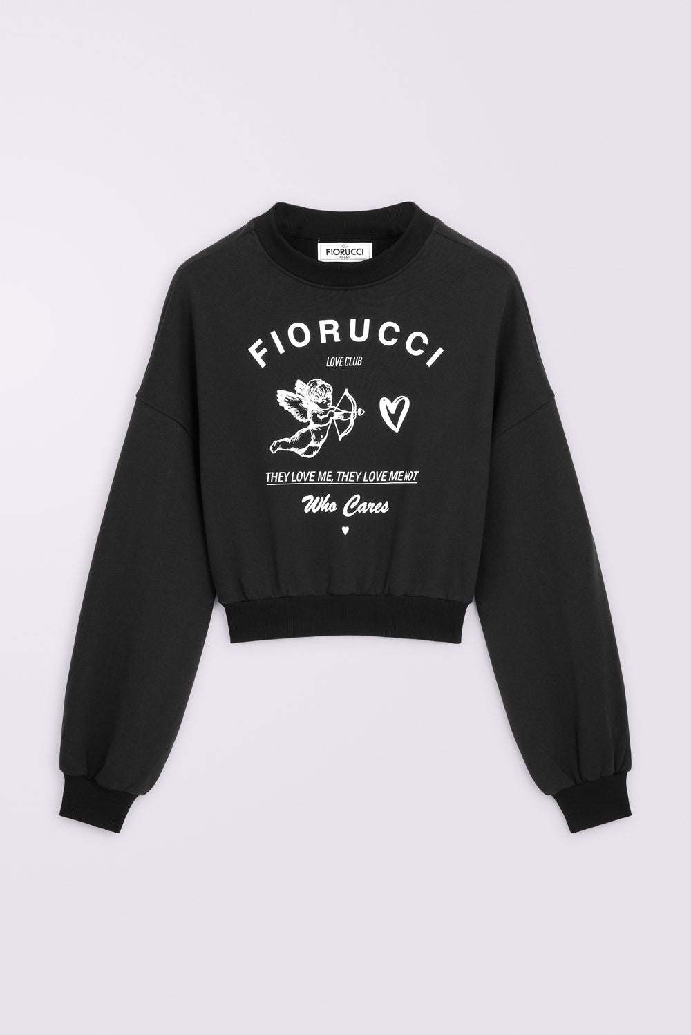 Cupid Love Club Crop Regular Sweatshirt Black