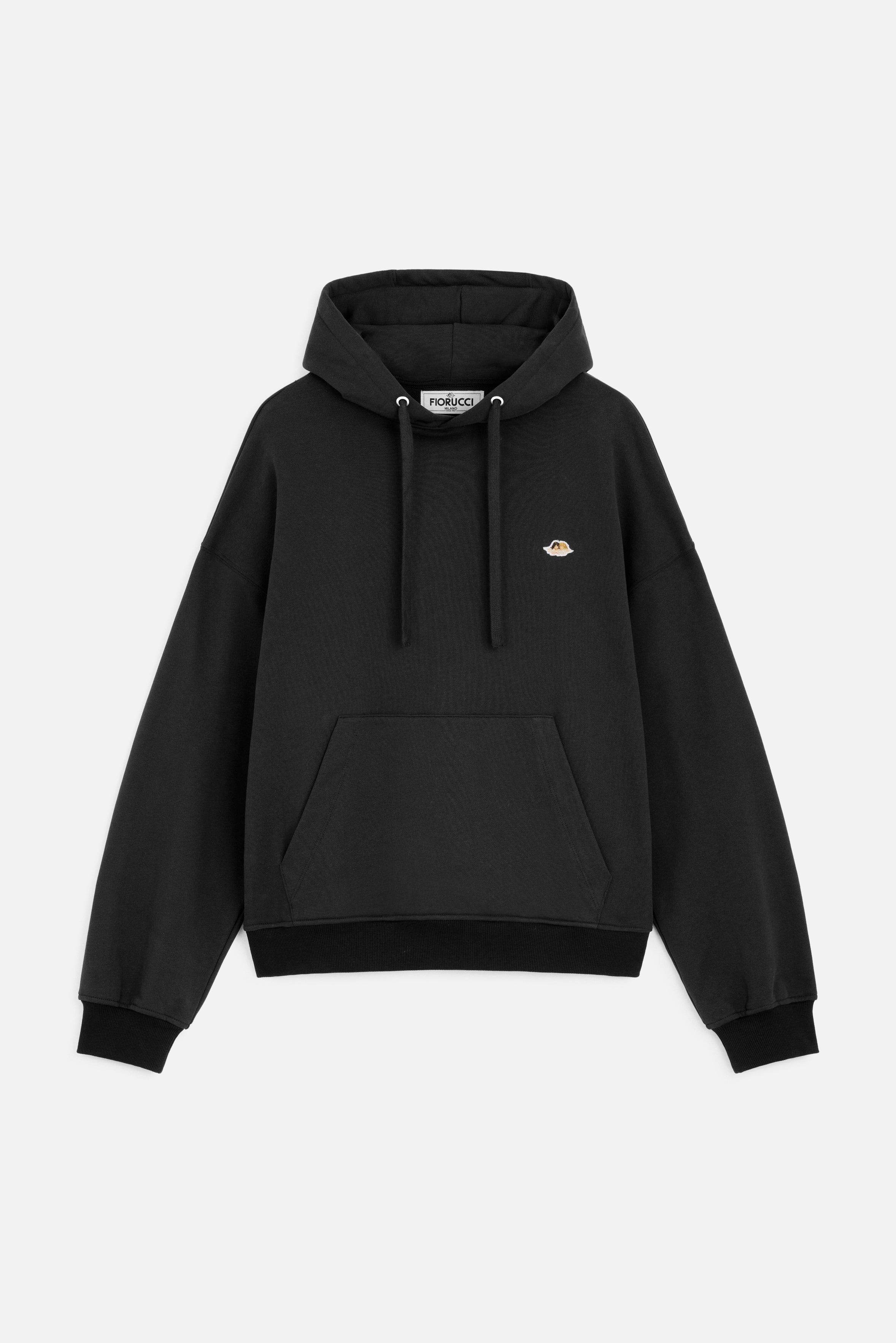 Angels Patch Relaxed Hoodie Black