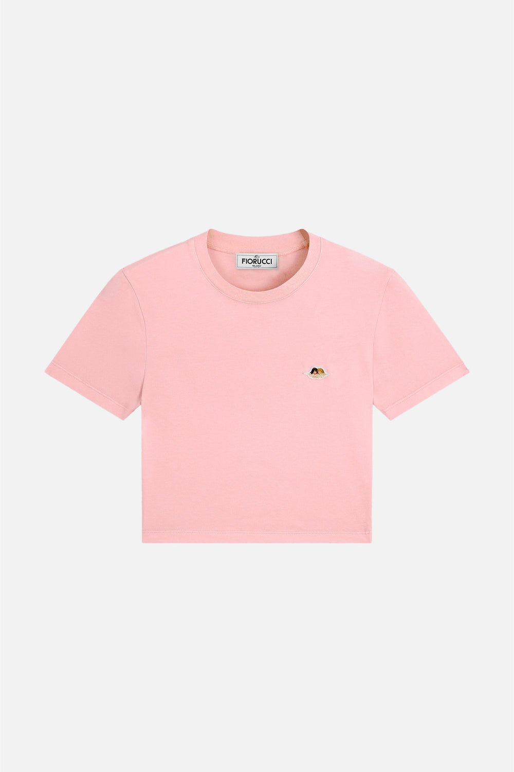 Angels Patch Cropped T-Shirt Pink