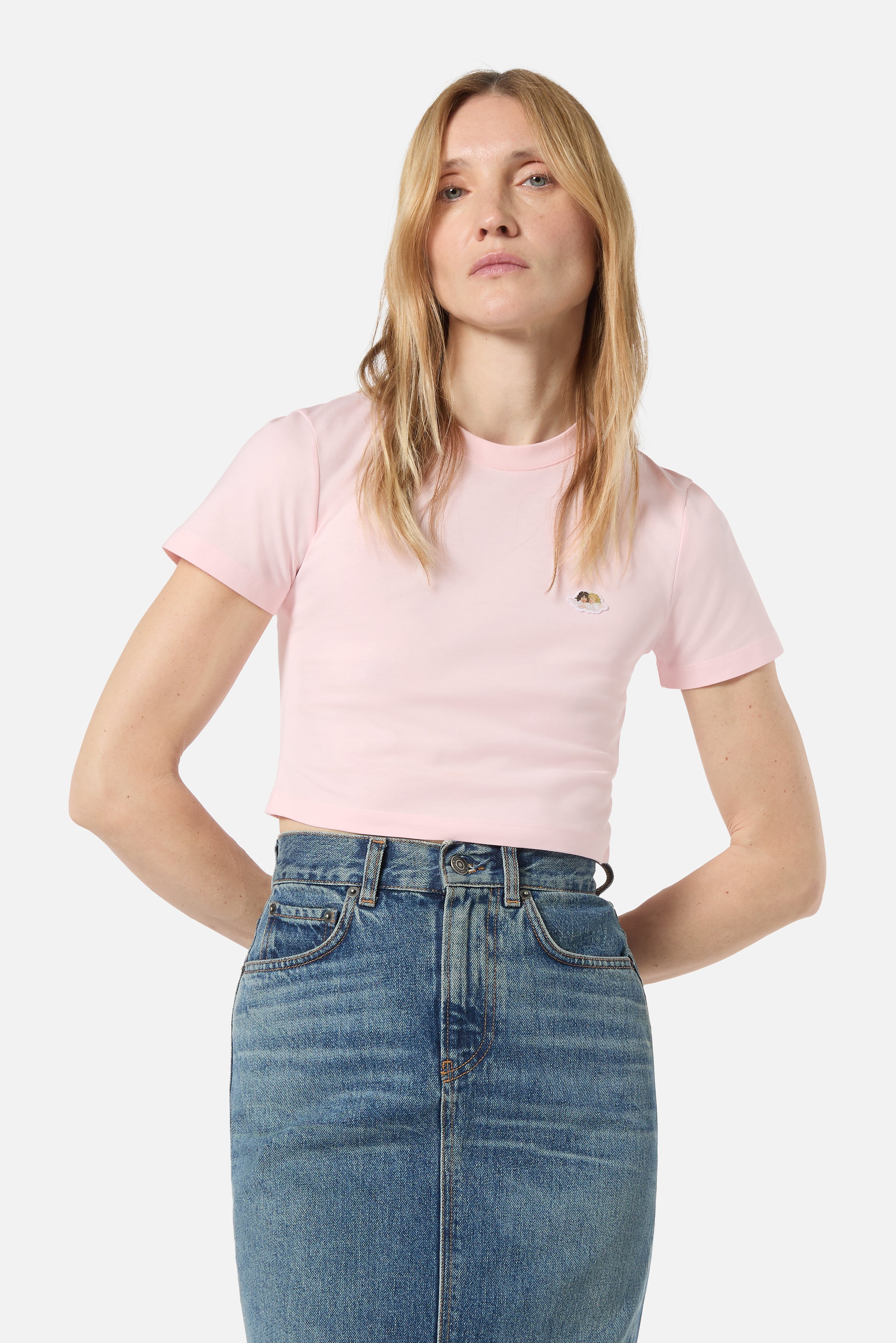 Angel Patch Cropped T-Shirt