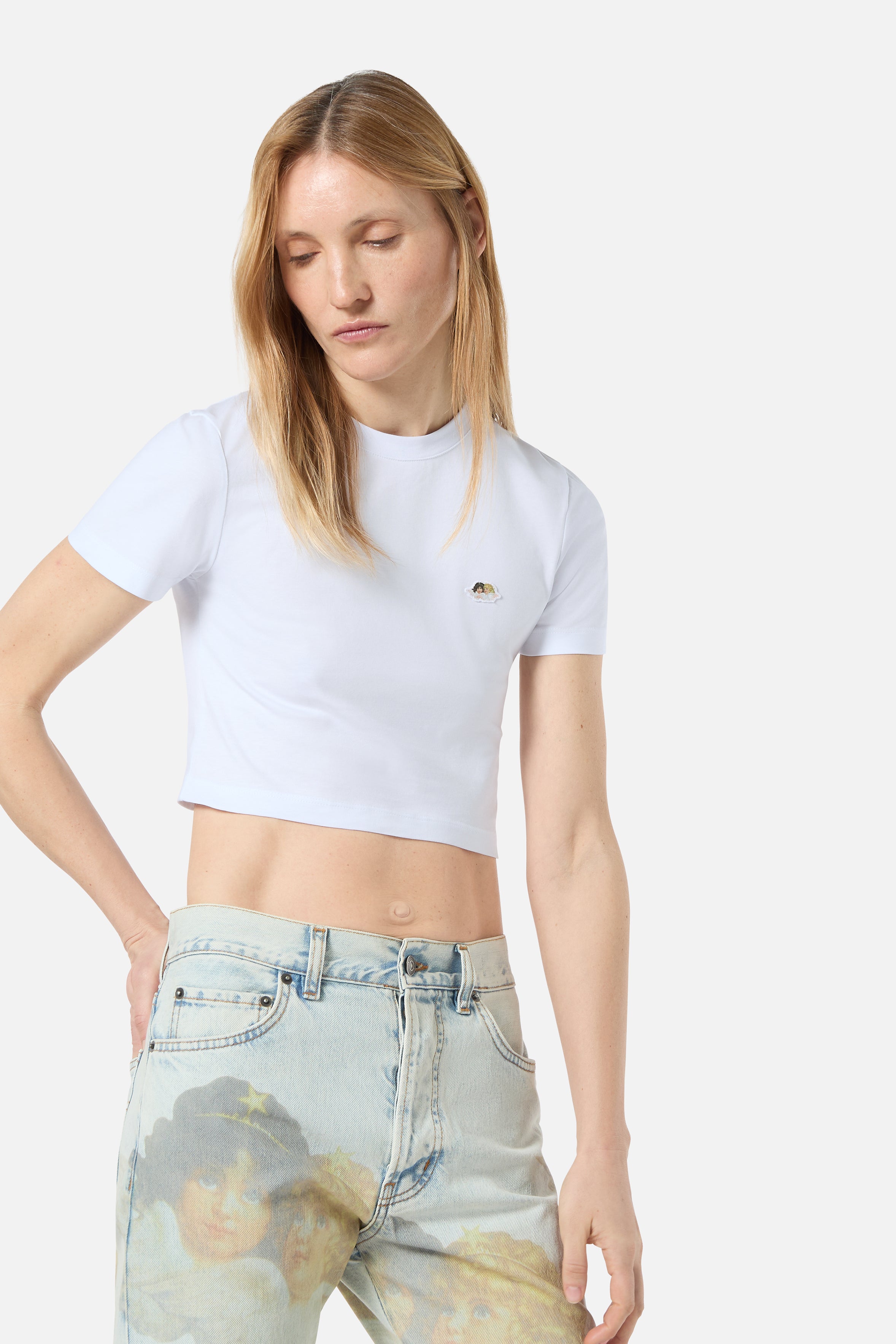 Angel Patch Cropped T-Shirt
