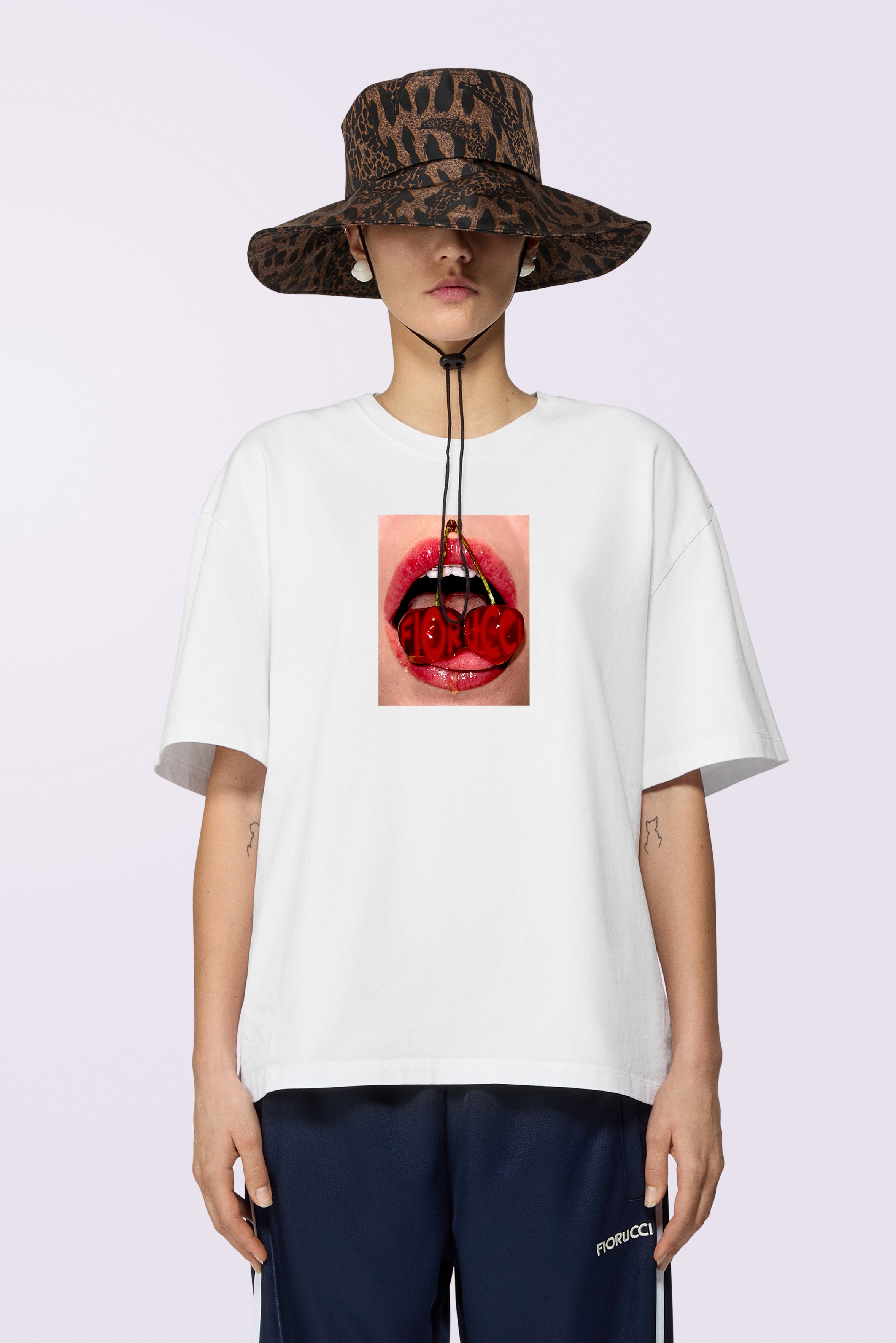 Cherry Mouth Relaxed T-Shirt White | Fiorucci
