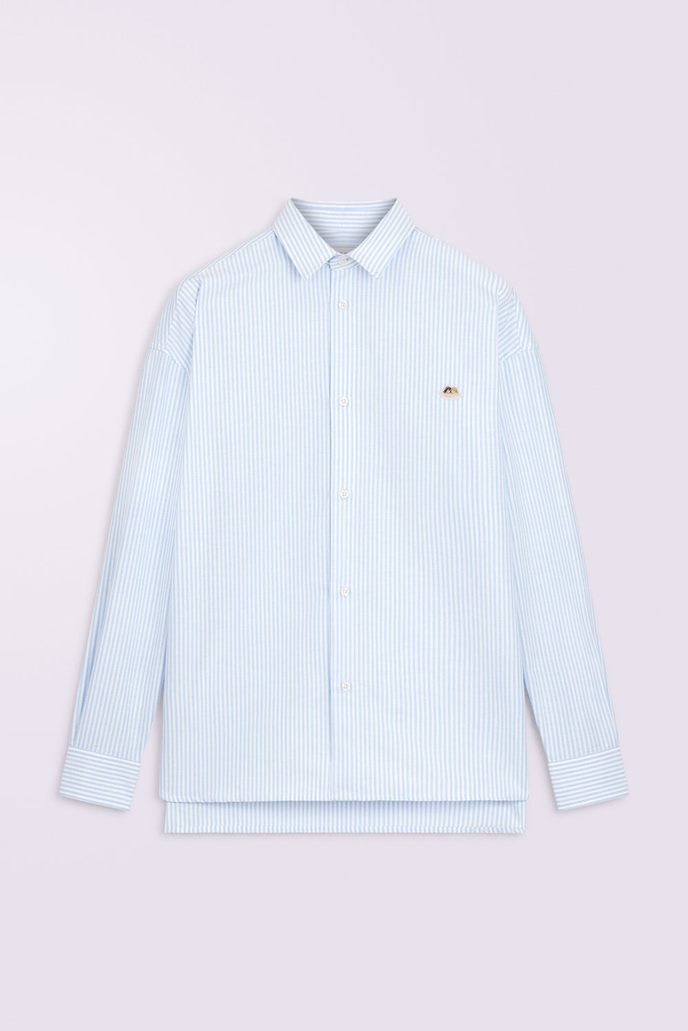 Angels Patch Stripe Shirt Blue