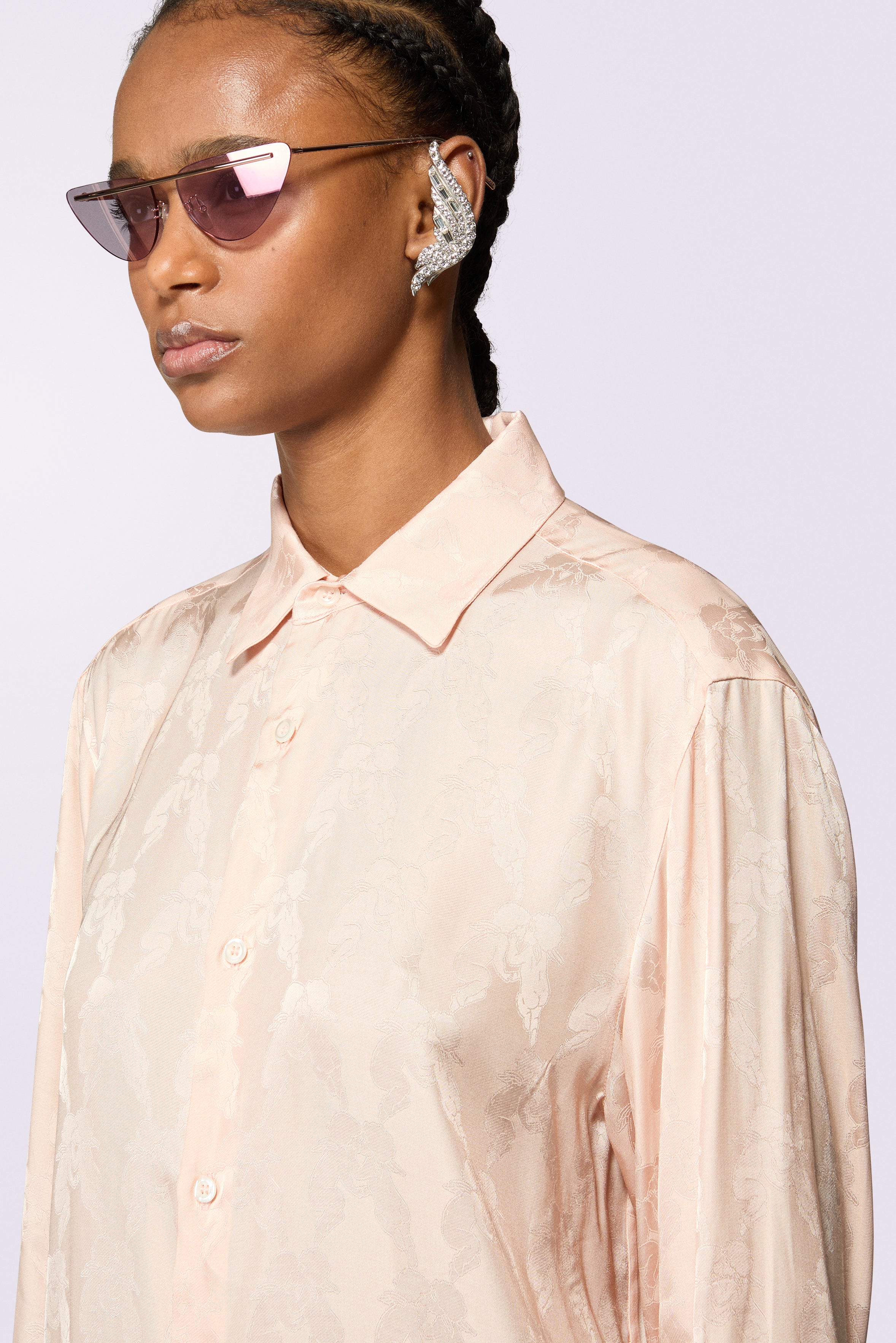 Kissing Angels Jacquard Shirt Pink