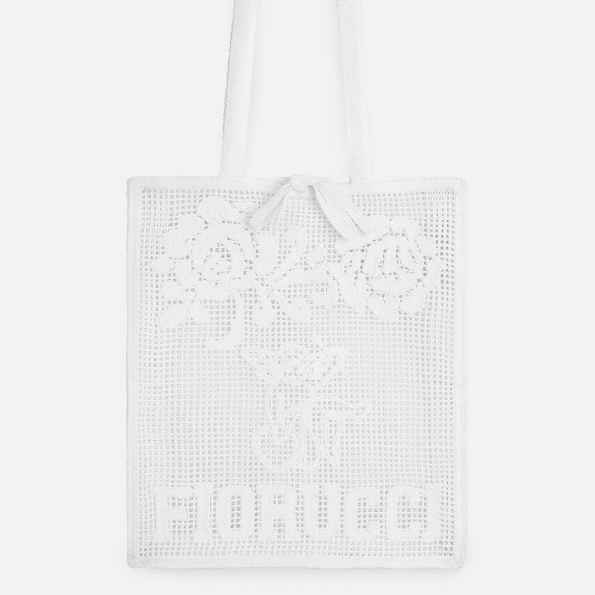Cupid Crochet Tote Bag White | Fiorucci