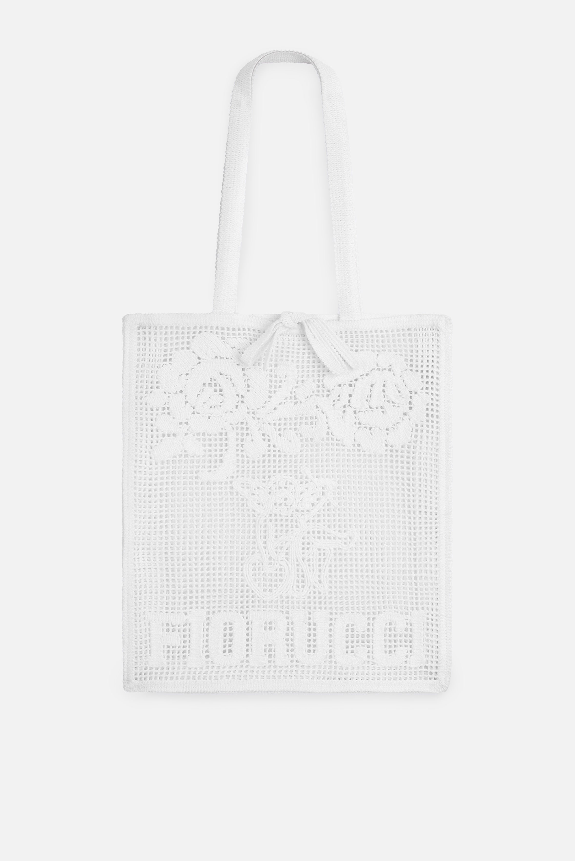 Cupid Crochet Tote Bag White
