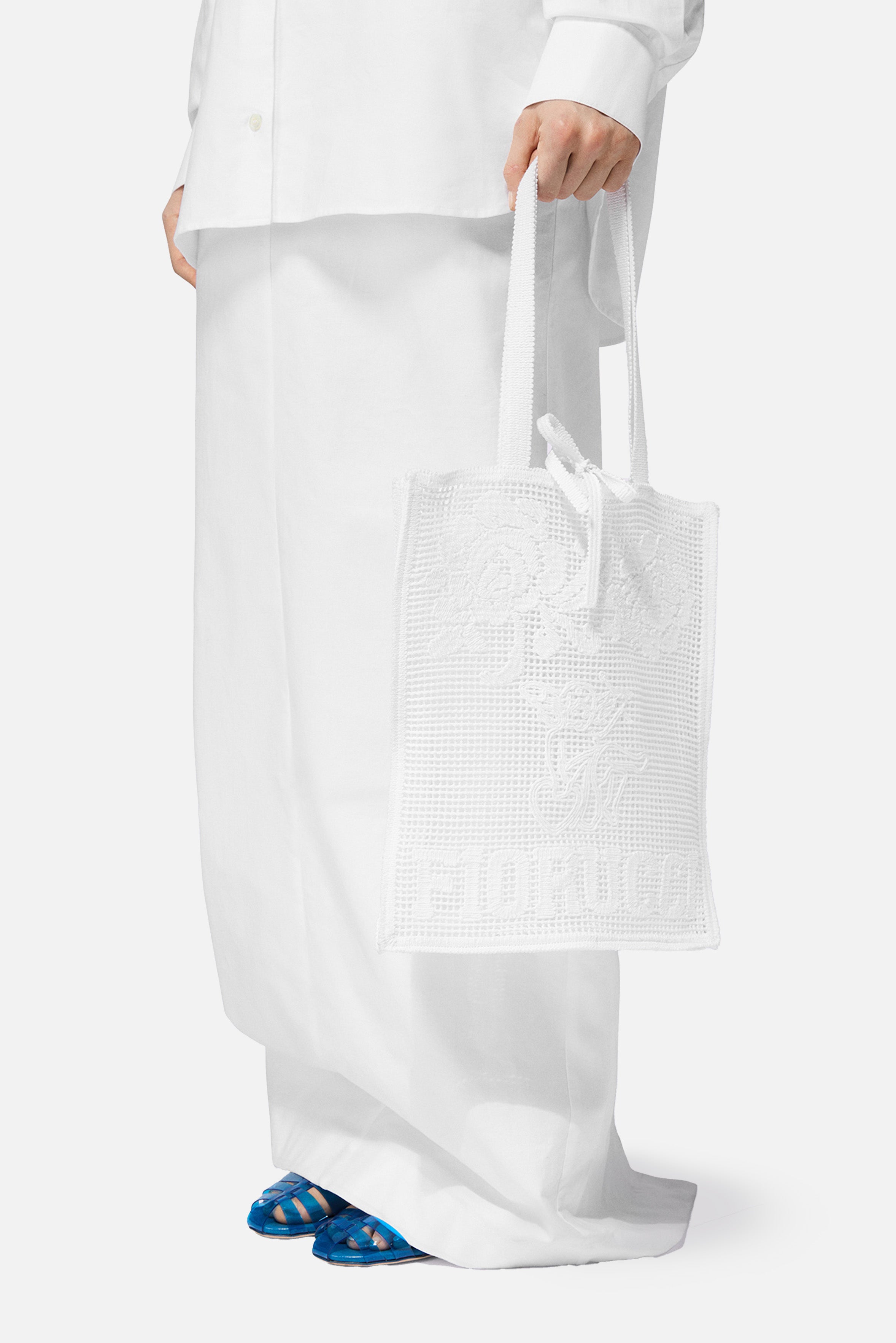 Cupid Crochet Tote Bag White