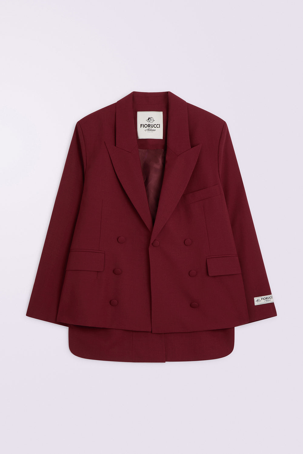 Double Breasted Blazer Burgundy