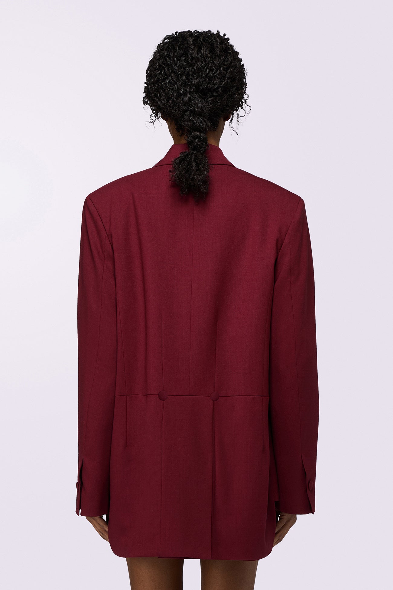 Double Breasted Blazer Burgundy