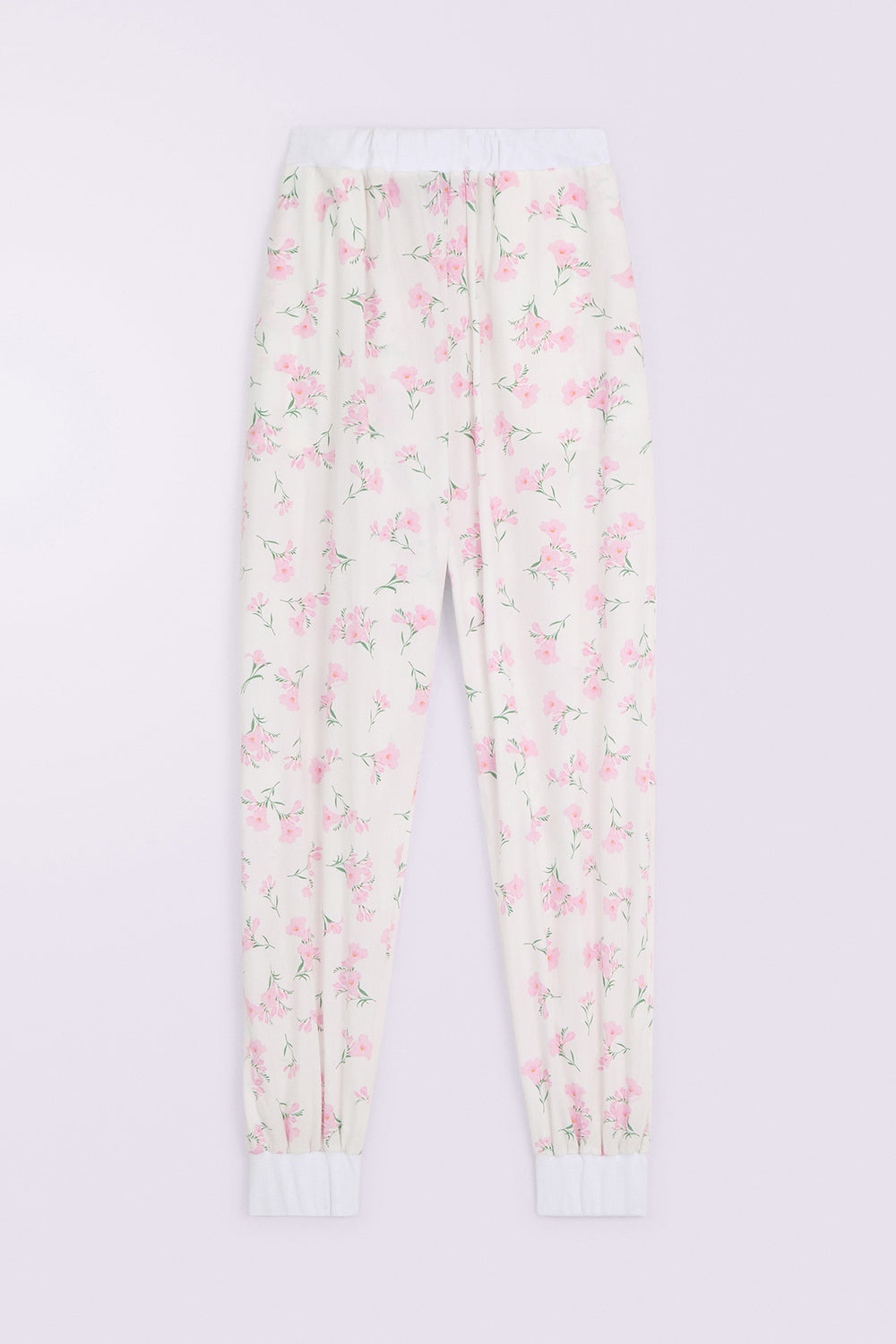 Floral Joggers White