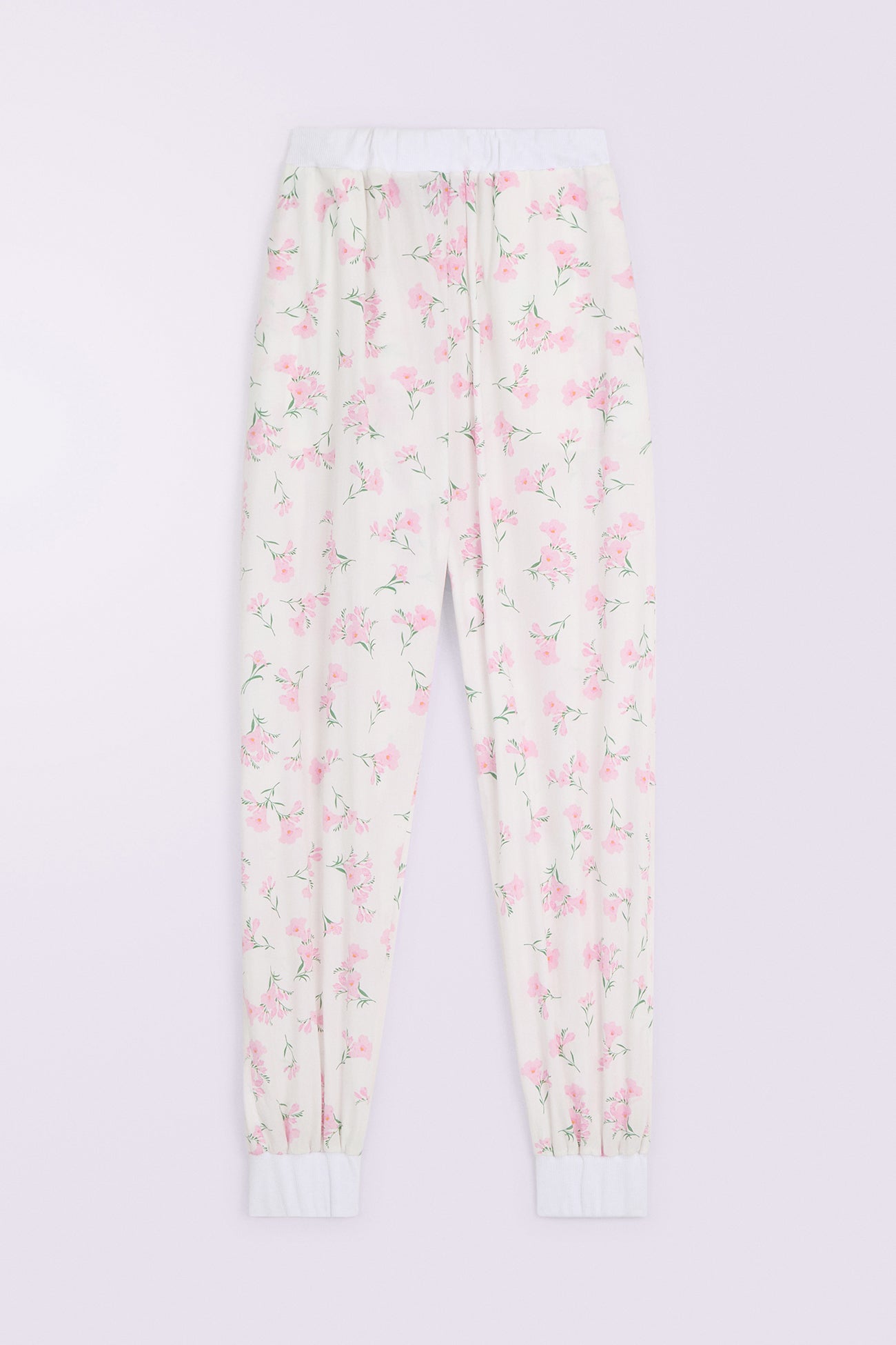 Floral Joggers White