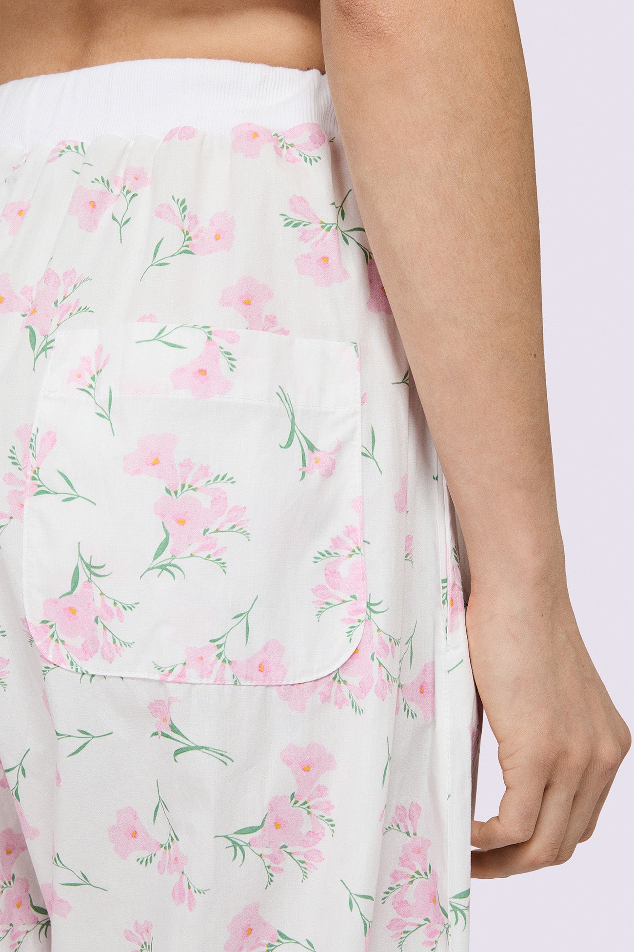 Floral Joggers White