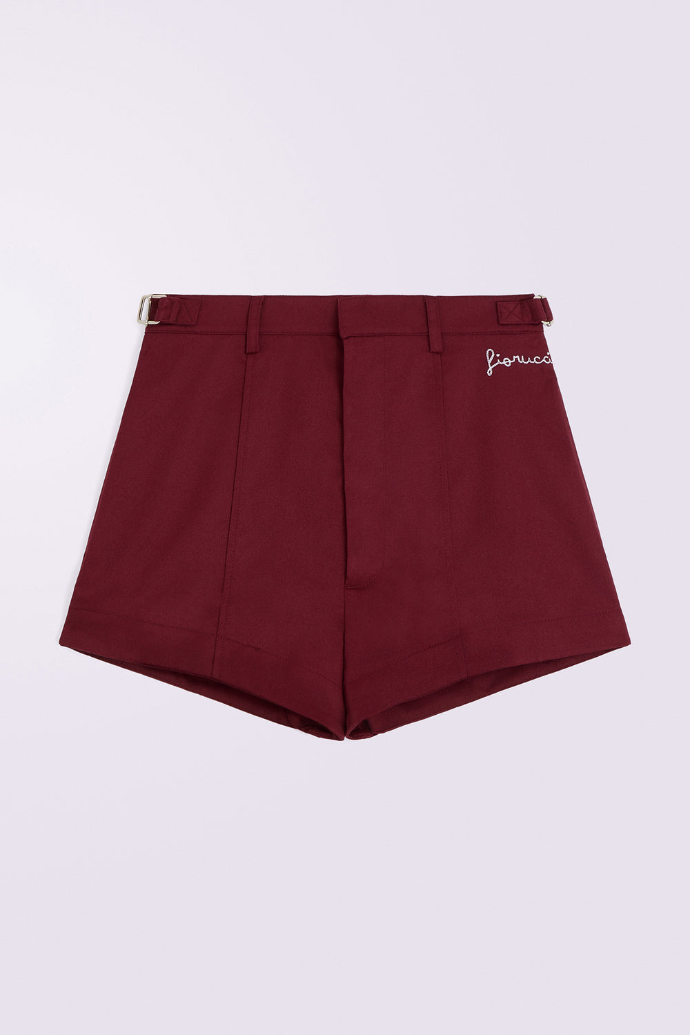 EmbroideBurgundy Shorts Burgundy