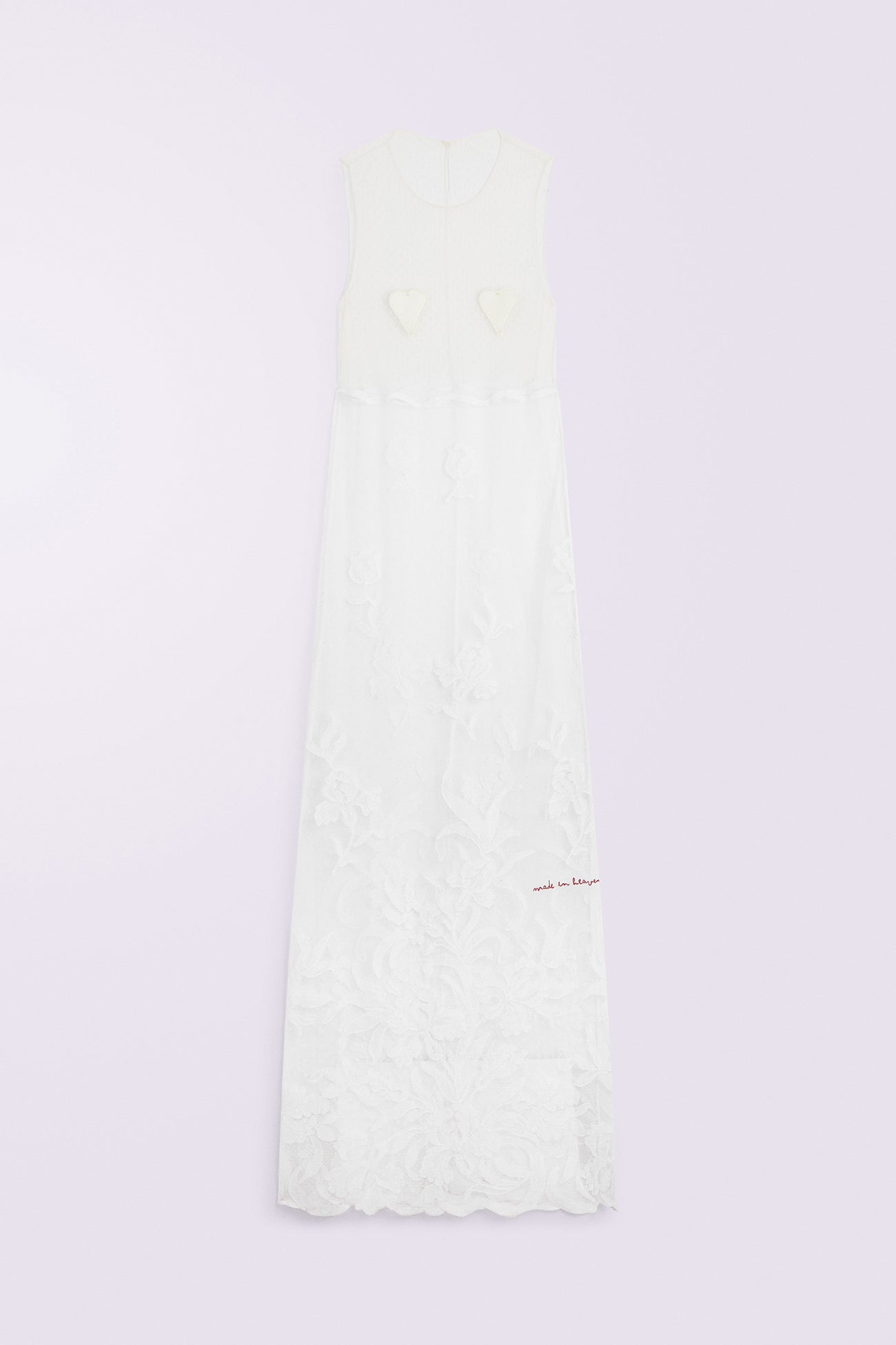 Embroidered Lace Maxi Dress White